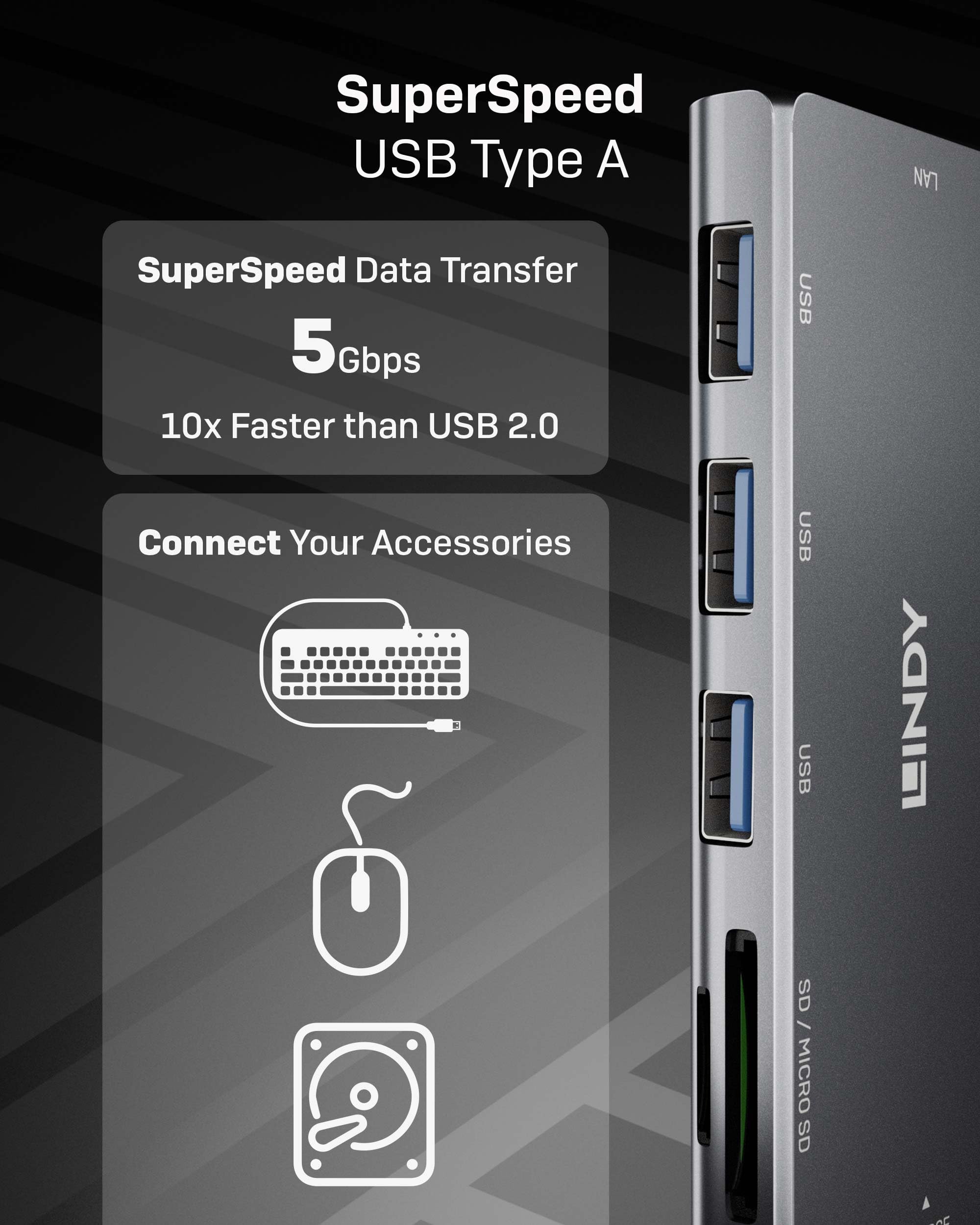 lindy-mini-docking-station-usb-c-con-hdmi-4k-vga-ethernet-e-power-delivery-100w image 6