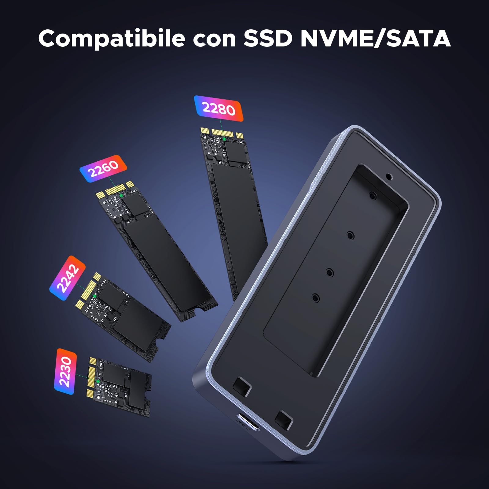 ugreen-enclosure-ssd-m-2-nvme-sata-20gbps-usb-c-rgb-8tb image 5