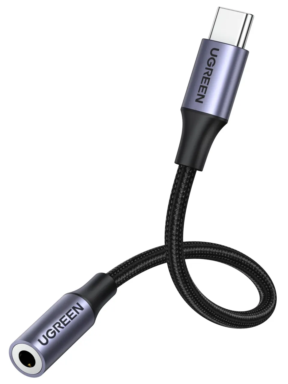 ugreen-adattatore-usb-c-a-jack-3-5mm-grigio-per-xiaomi-huawei-oneplus image 1