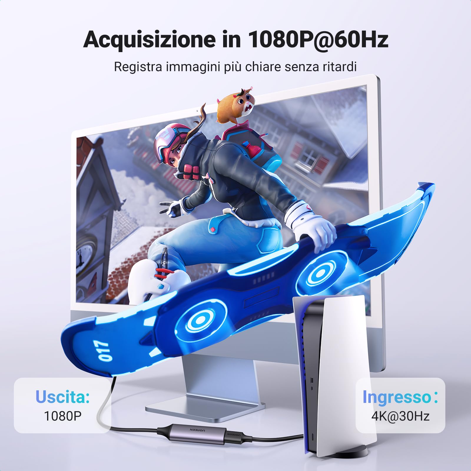 ugreen-scheda-di-acquisizione-video-hdmi-4k30-usb-c-1080p60 image 5