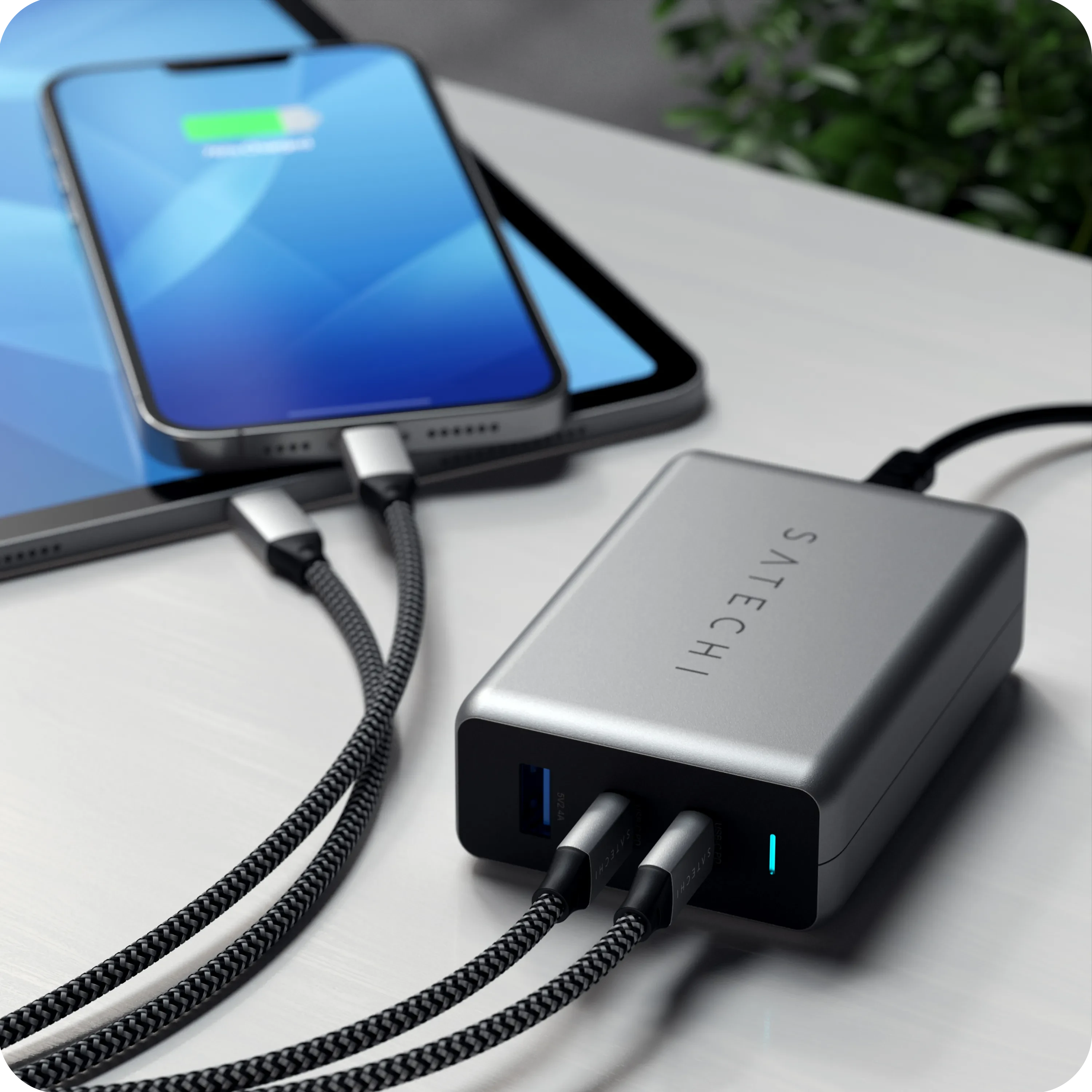 satechi-caricatore-100w-usb-c-pd-compact-gan-3-porte image 5