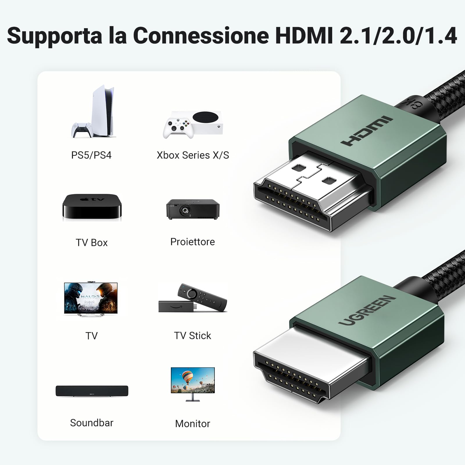 ugreen-cavo-hdmi-2-1-certificato-8k-60hz-4k-120hz-48gbps-2m image 6