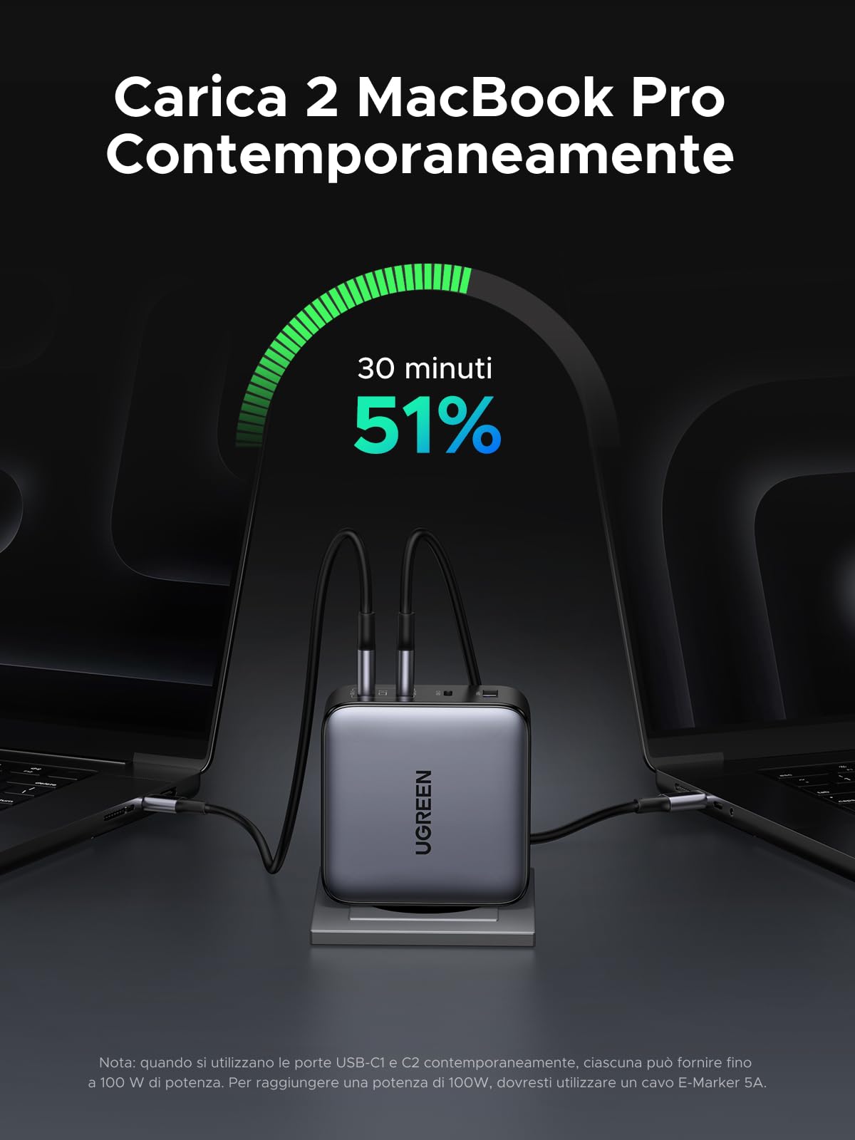 ugreen-nexode-200w-caricatore-usb-c-gan-rapido-4-porte image 5