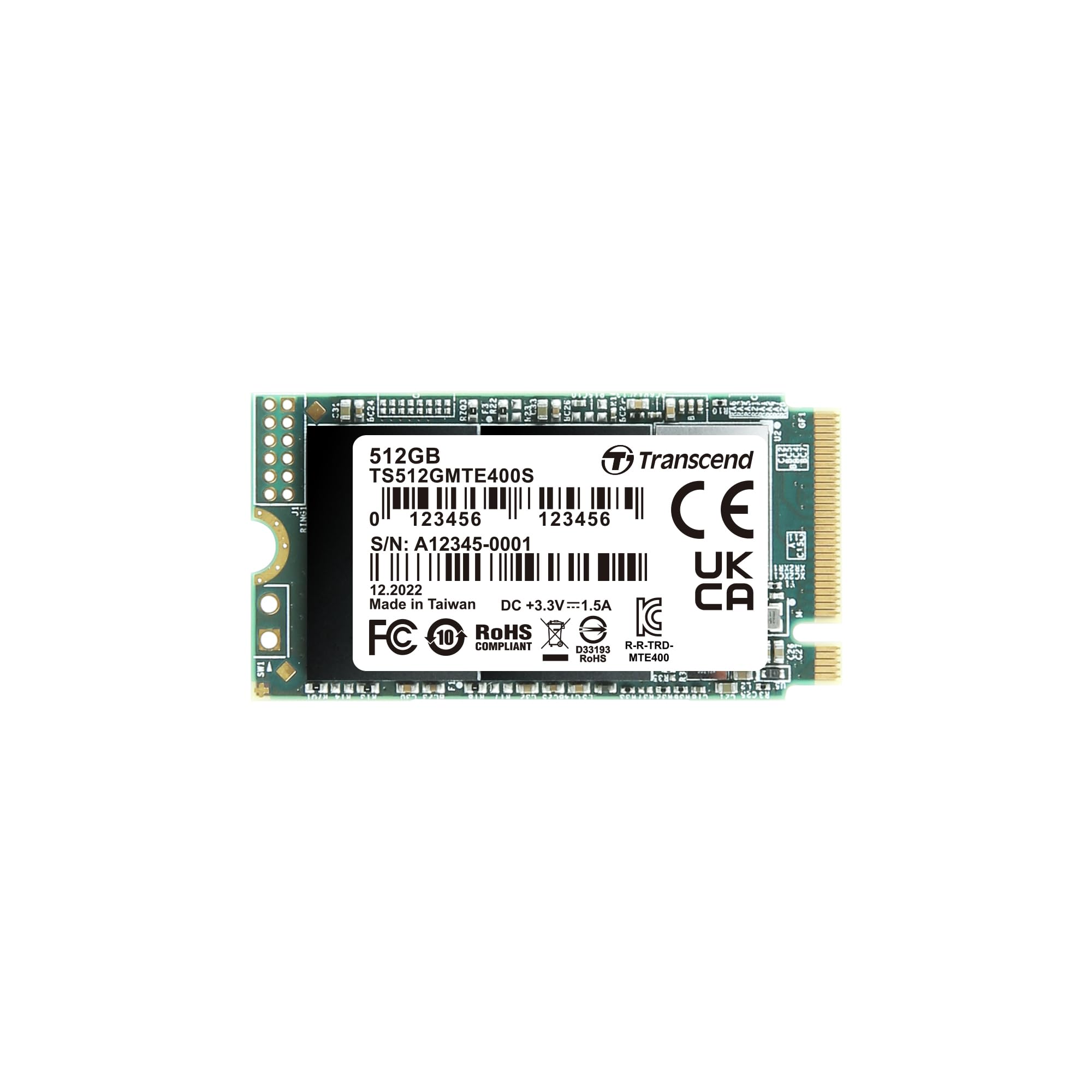 transcend-mte400s-512gb-ssd-nvme-pcie-gen3x4-m-2-2242 image 1