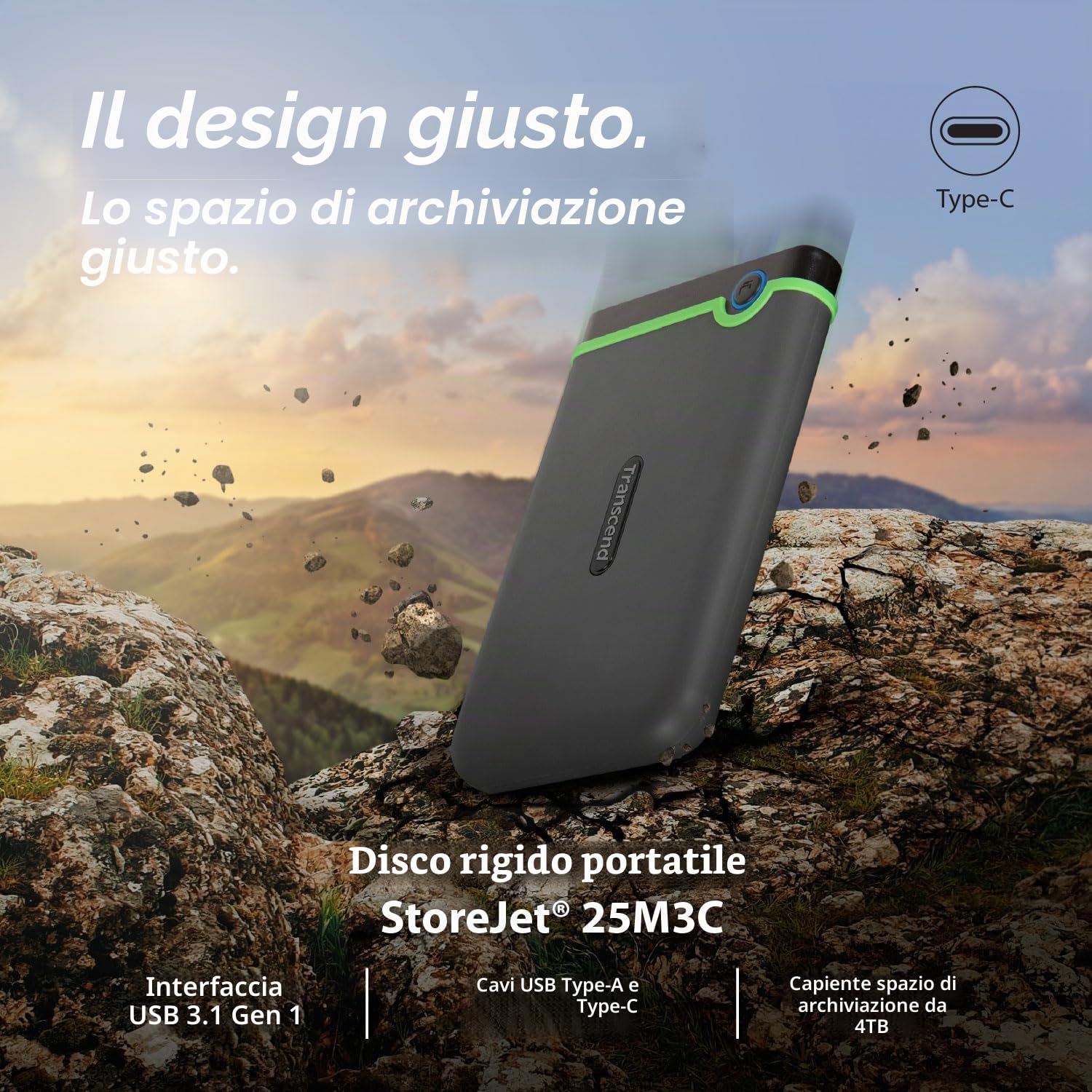 transcend-storejet-25m3c-hard-disk-esterno-2tb-2-5-usb-c image 3