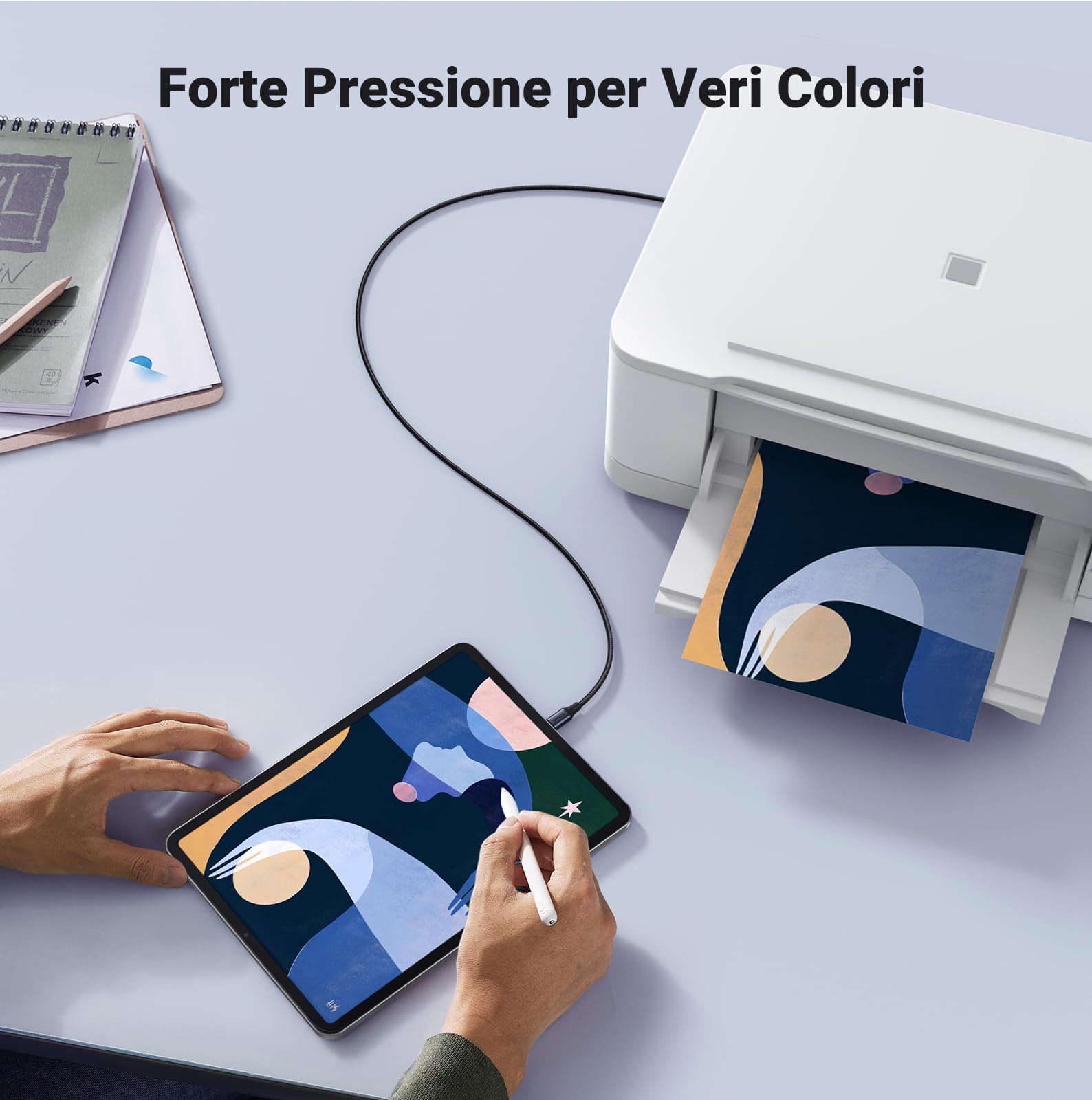 ugreen-cavo-stampante-usb-c-a-usb-b-1m-nylon-480mbps-per-hp-canon-epson-brother image 6
