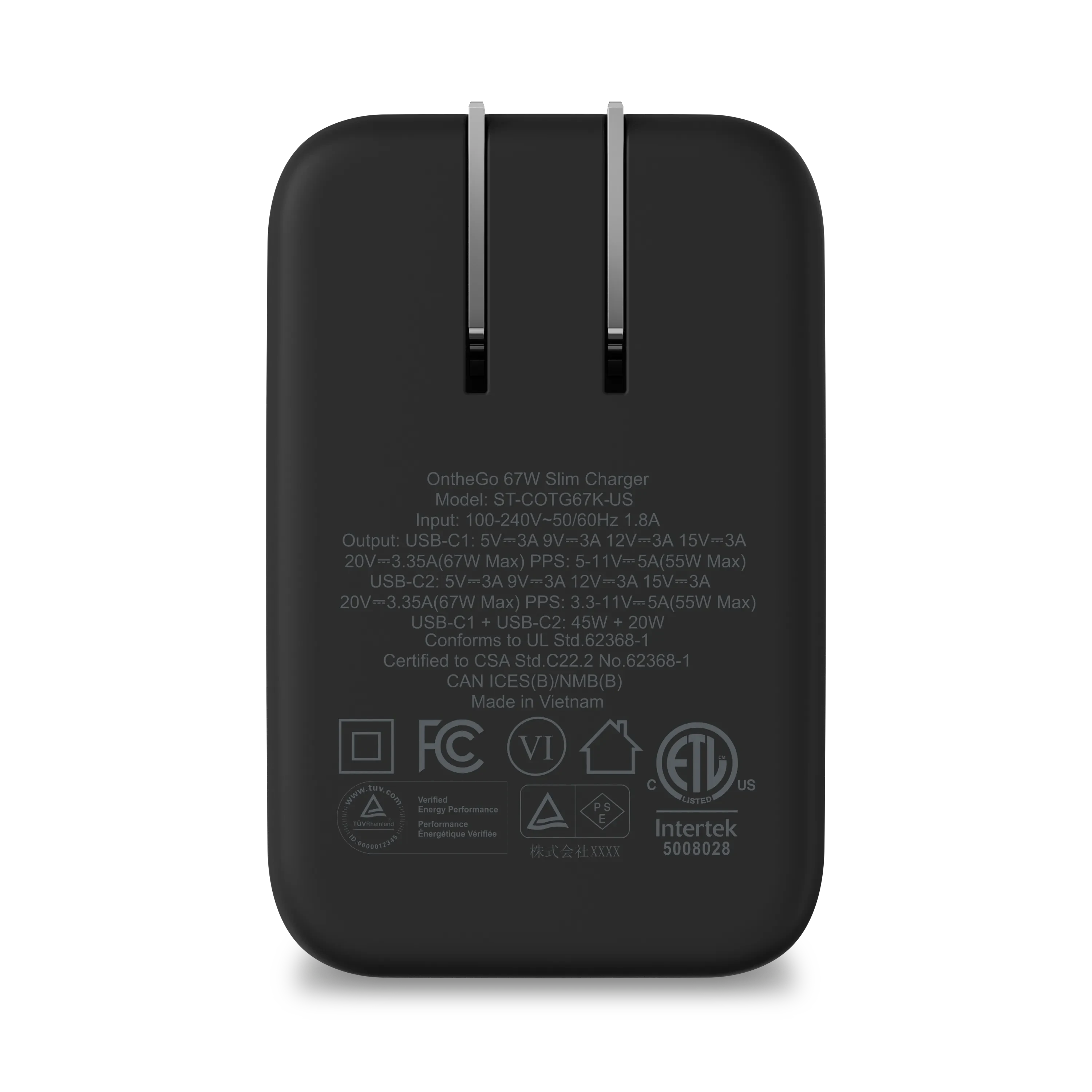 satechi-onthego-67w-slim-wall-charger-doppia-usb-c-gan image 5
