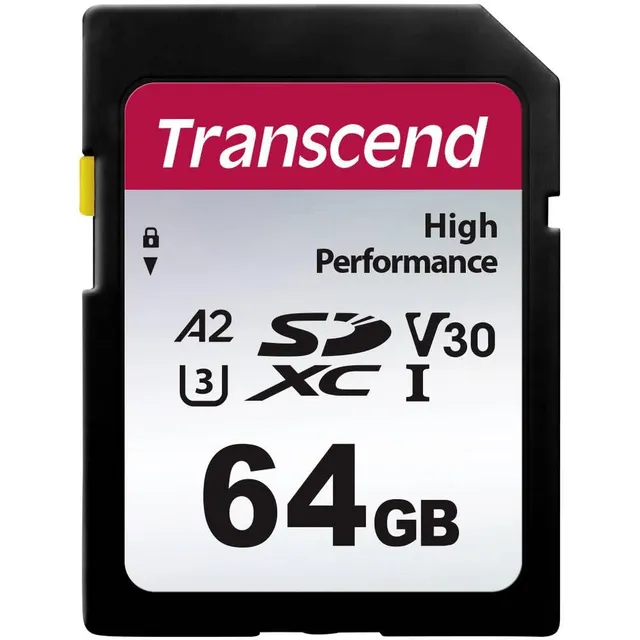 transcend-330s-scheda-memoria-sdxc-64gb-uhs-i-u3-v30-100mb-s image 1