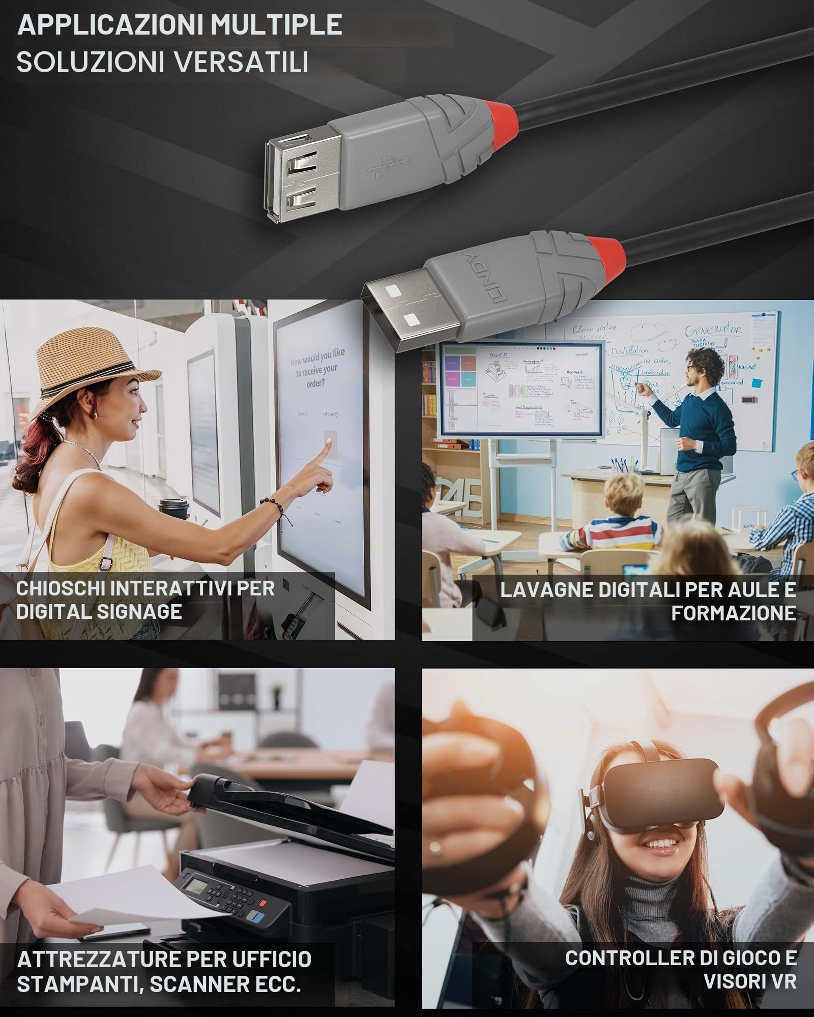 lindy-anthra-line-cavo-prolunga-usb-2-0-tipo-a-3-metri-480mbps image 6