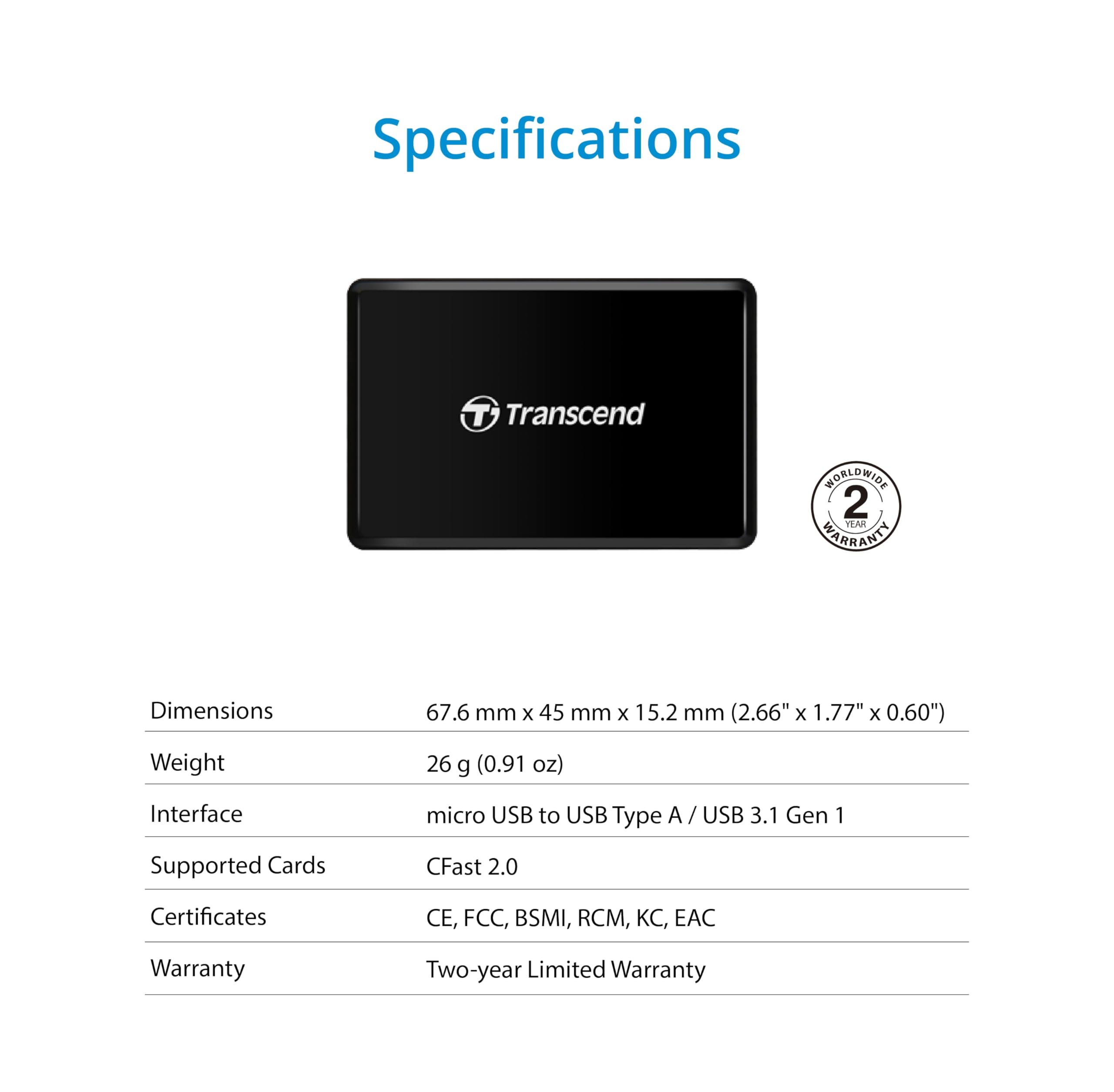 transcend-rdf2-lettore-di-schede-usb-3-1-gen-1-sd-microsd-compactflash image 6