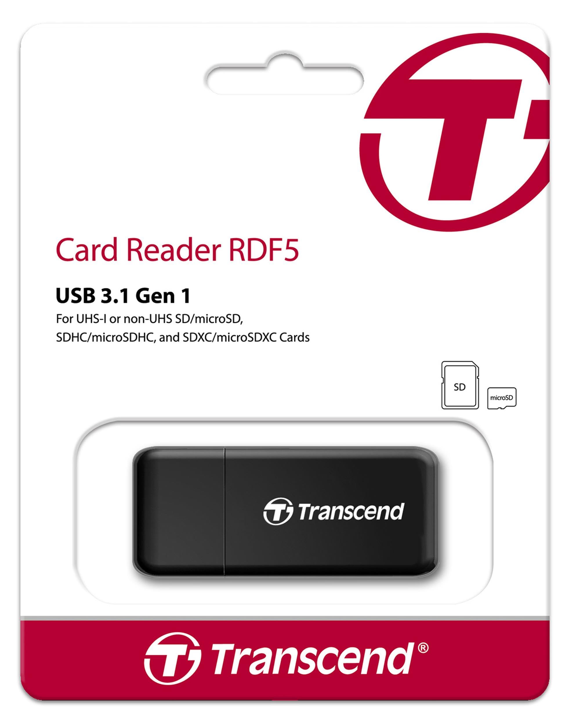 transcend-ts-rdf5k-lettore-schede-sd-microsd-usb-3-1-gen-1-nero image 2