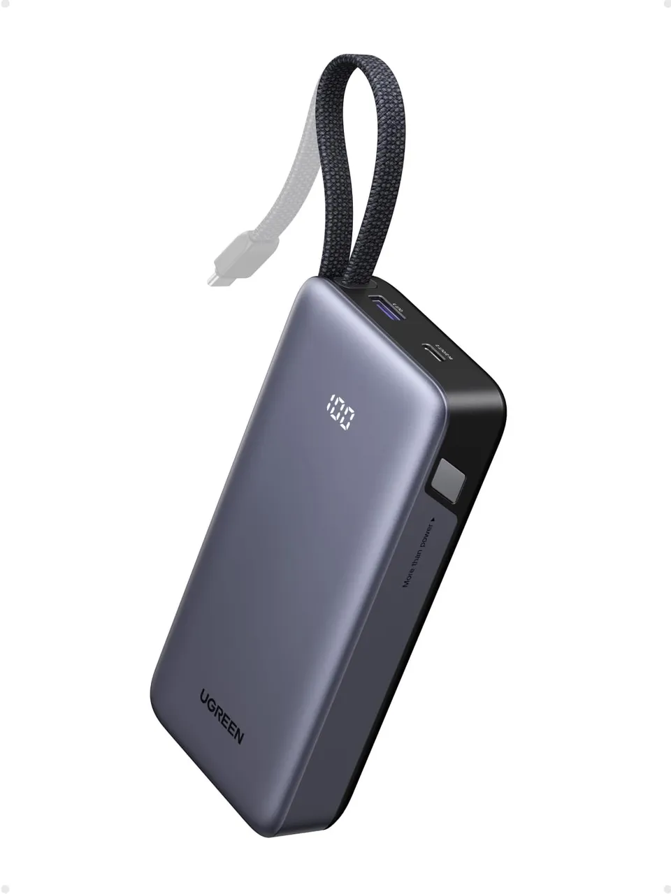 ugreen-nexode-55w-power-bank-20000mah-con-cavo-usb-c-integrato image 1