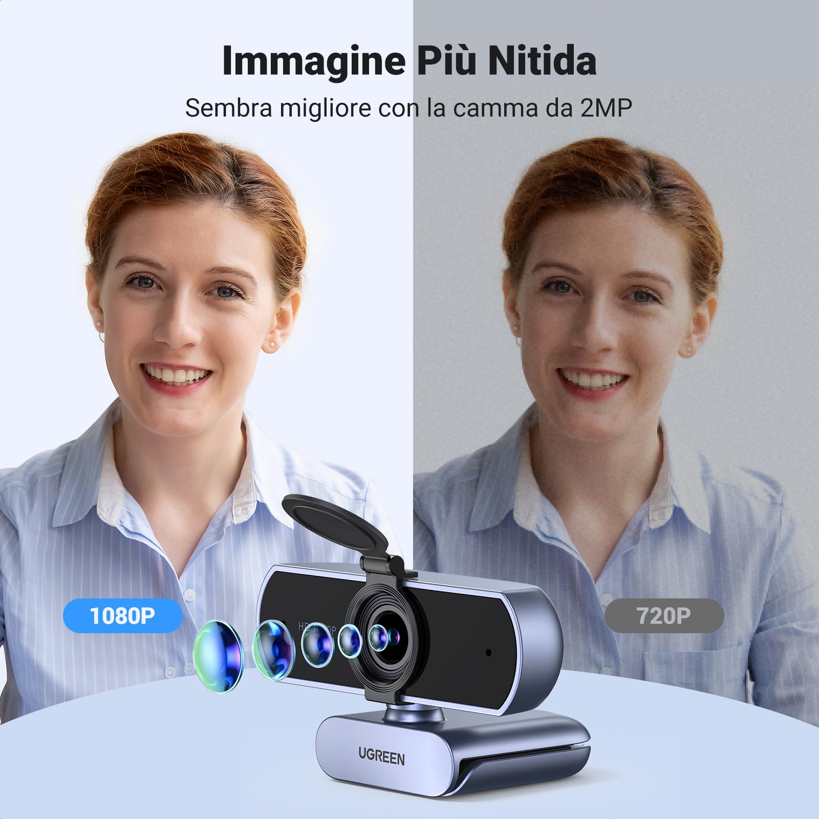 ugreen-webcam-full-hd-1080p-usb-a-con-doppio-microfono-grigio image 3