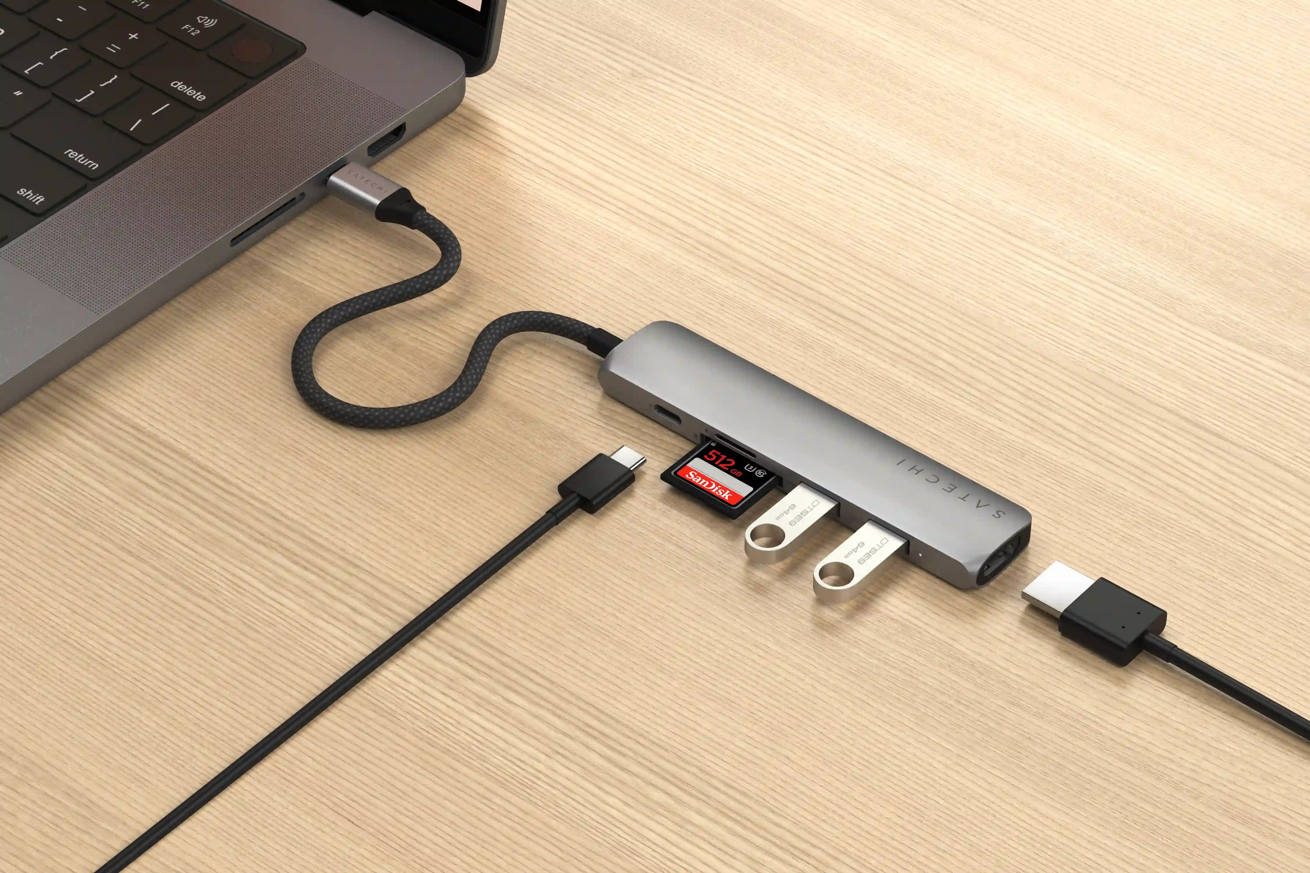 satechi-6-in-1-adattatore-multiporta-usb-c-slim-con-hdmi-4k-60hz image 4