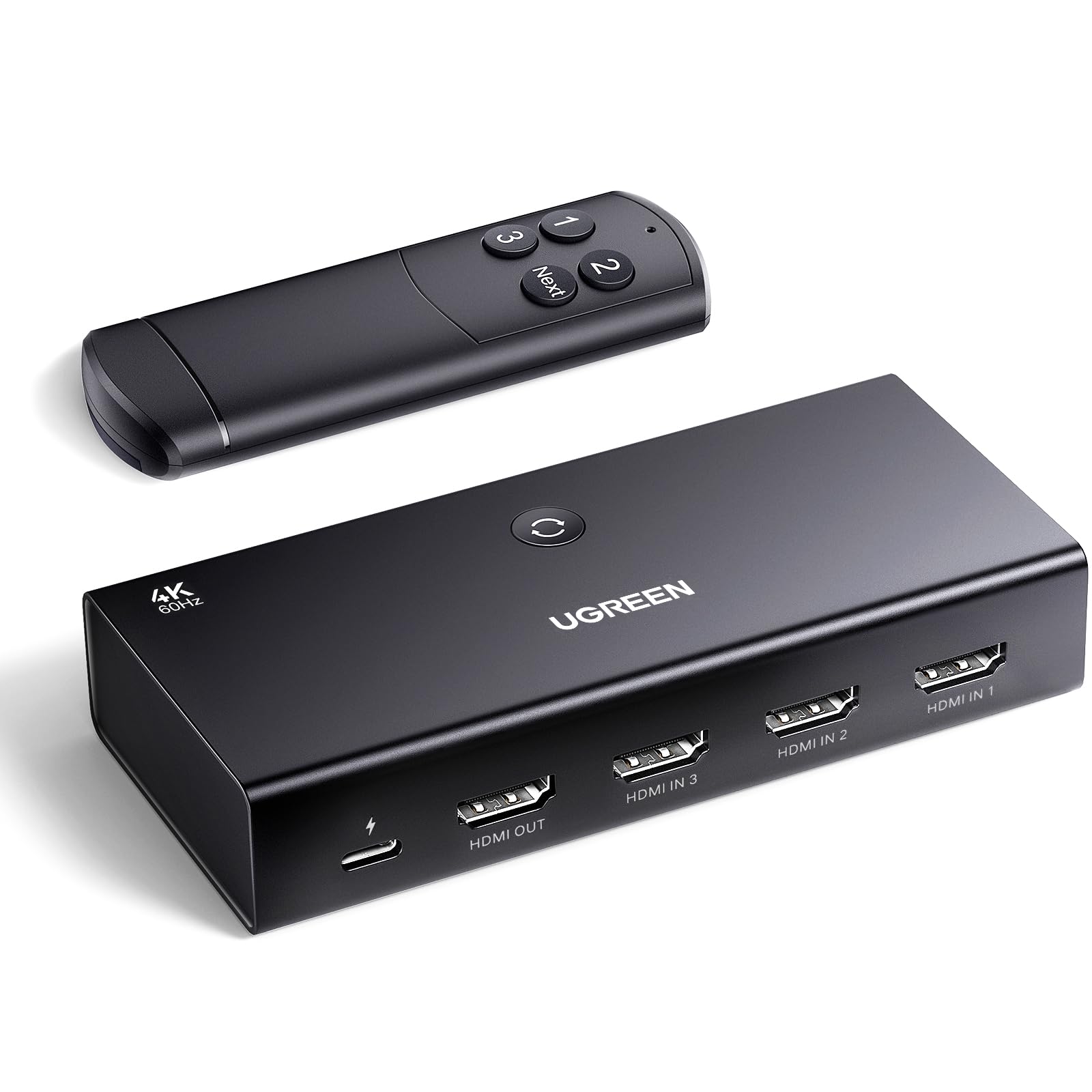 ugreen-switch-hdmi-3-ingressi-1-uscita-4k-60hz-con-telecomando-ir image 1