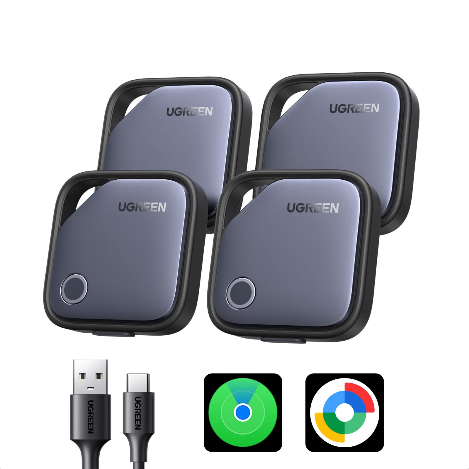 ugreen-finetrack-duo-smart-finder-4-pezzi-con-usb-c image 1