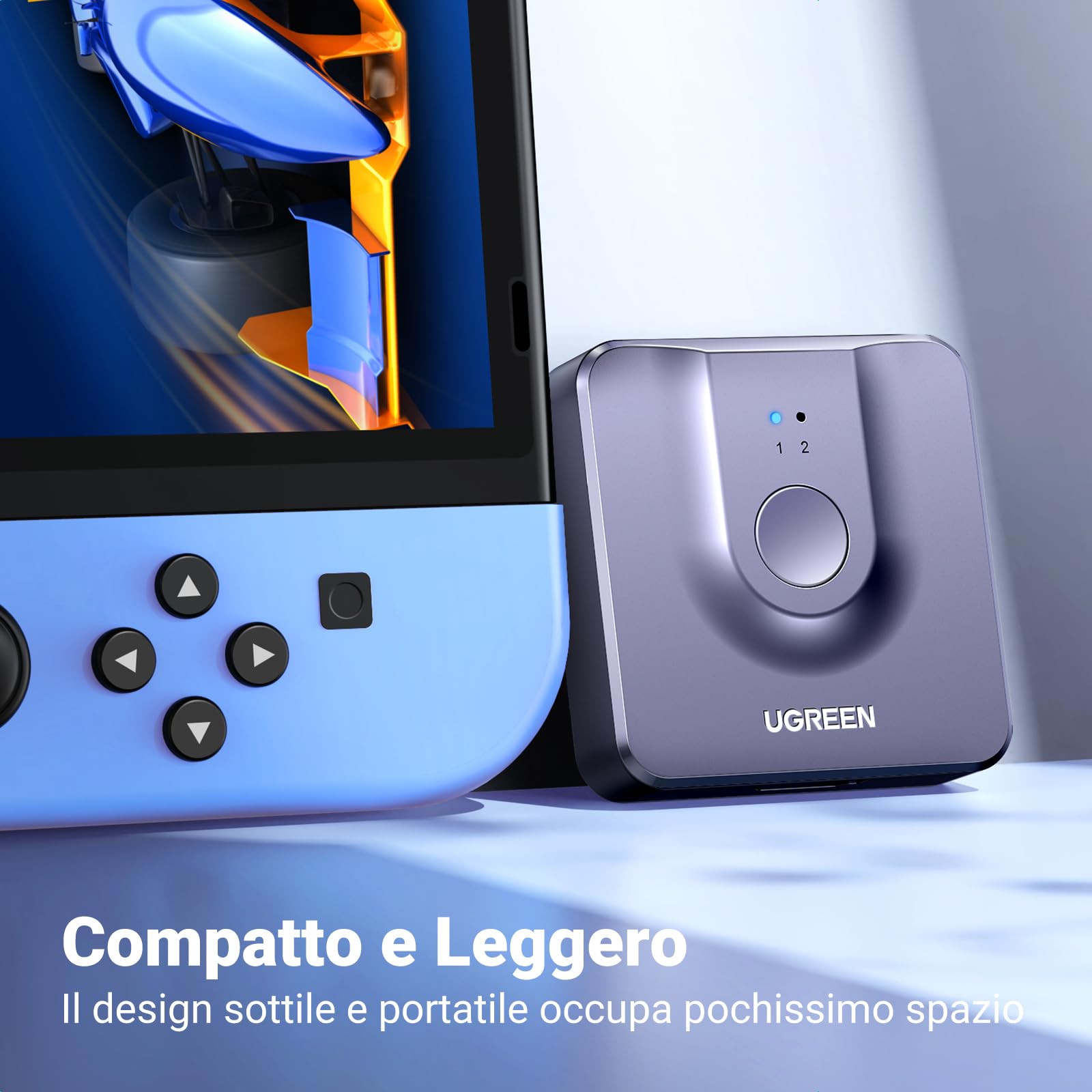 ugreen-switch-hdmi-2-0-4k-60hz-bidirezionale-2-in-1-out-1-in-2-out-grigio image 7