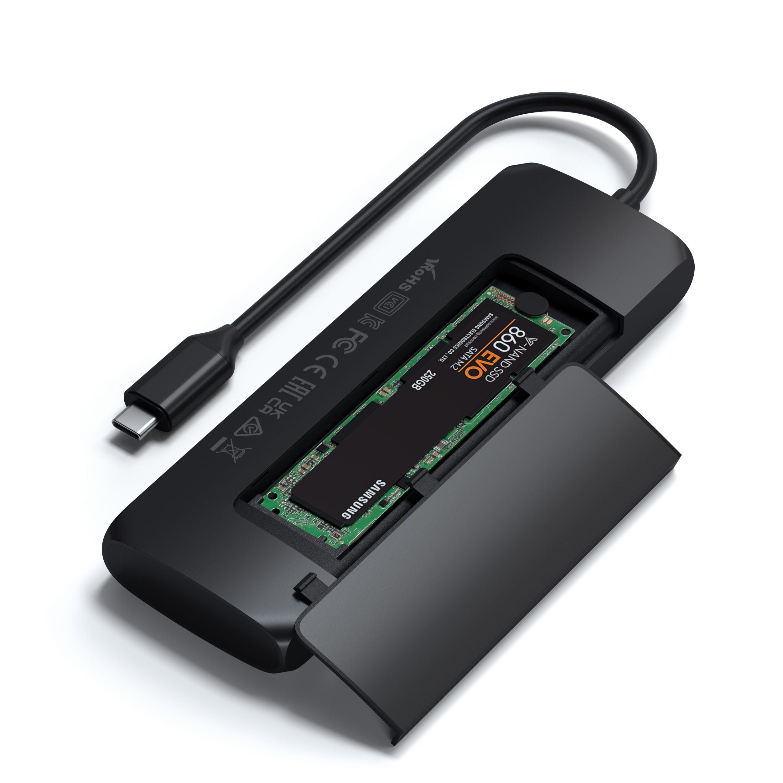 satechi-usb-c-hybrid-multiport-adapter-con-vano-ssd image 8
