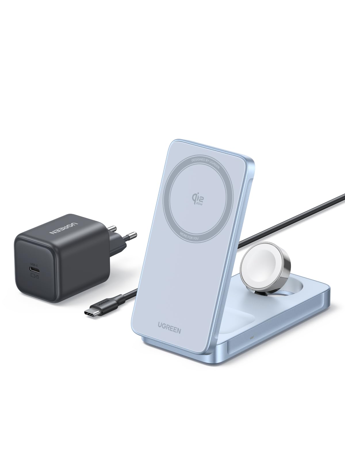 ugreen-magflow-3-in-1-qi2-25w-stazione-ricarica-wireless-magsafe-pieghevole image 1