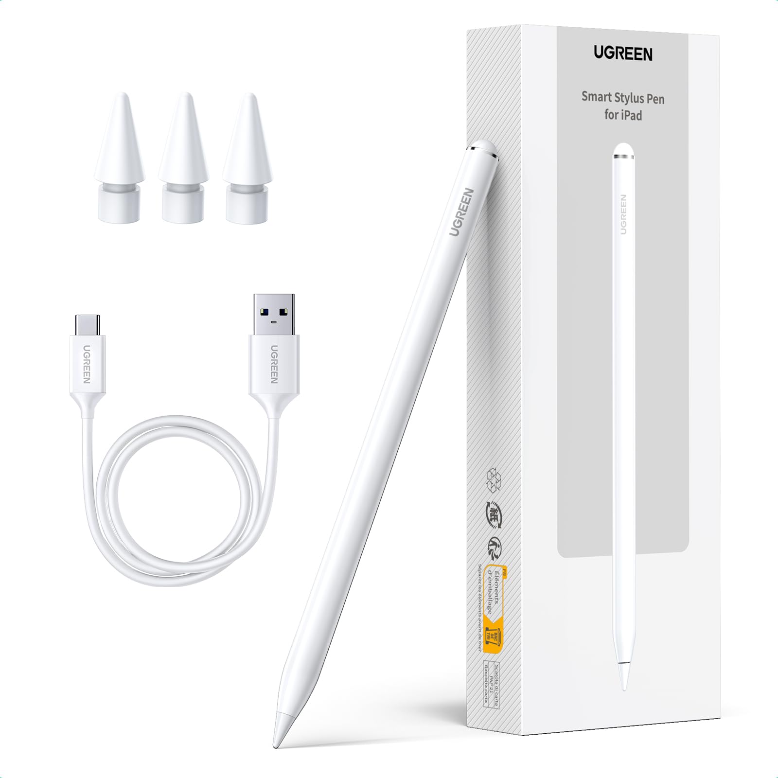 ugreen-penna-stylus-magnetica-usb-c-per-ipad-12h-rifiuto-palmo-inclinazione image 1