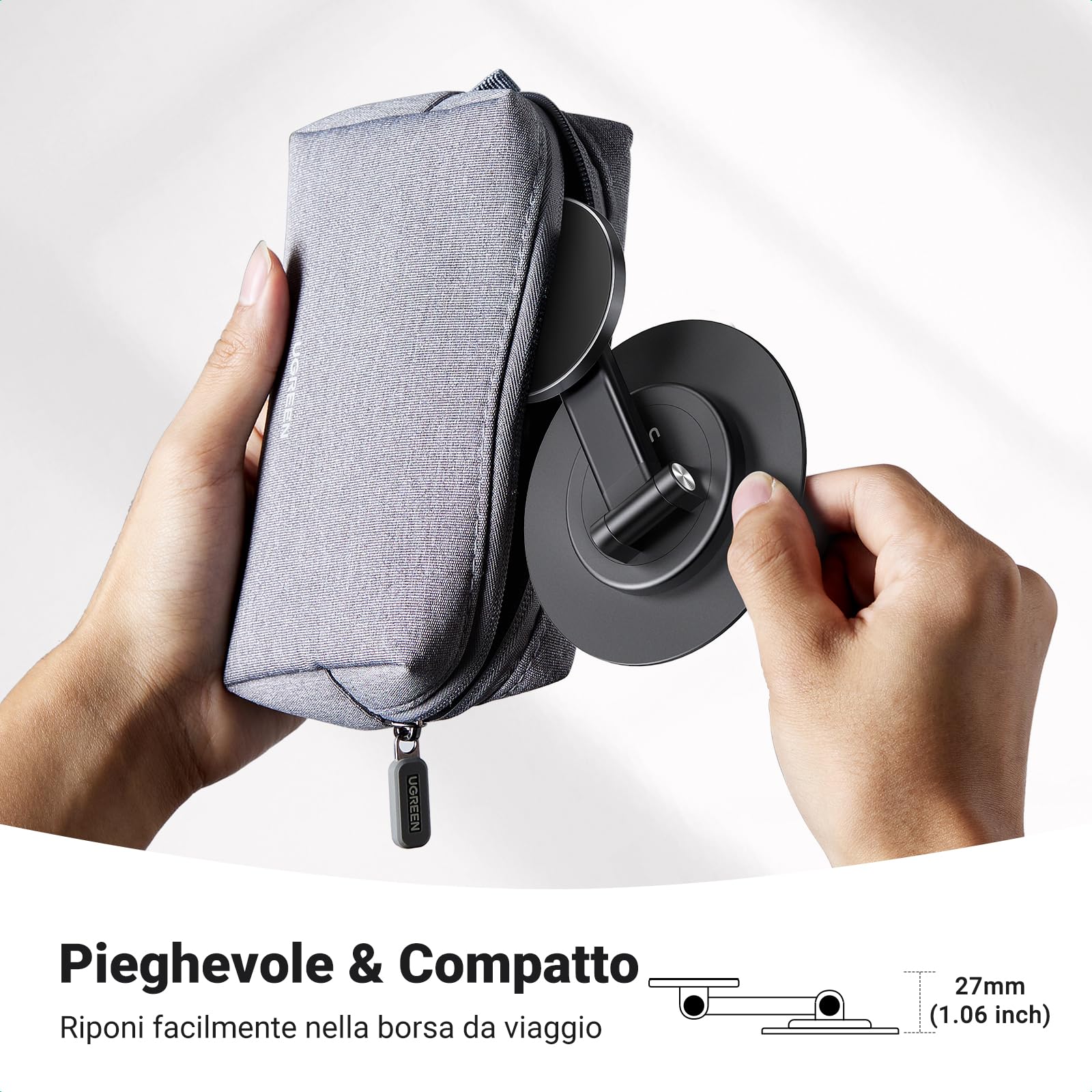 ugreen-supporto-magnetico-iphone-da-tavolo-girevole-nero image 8