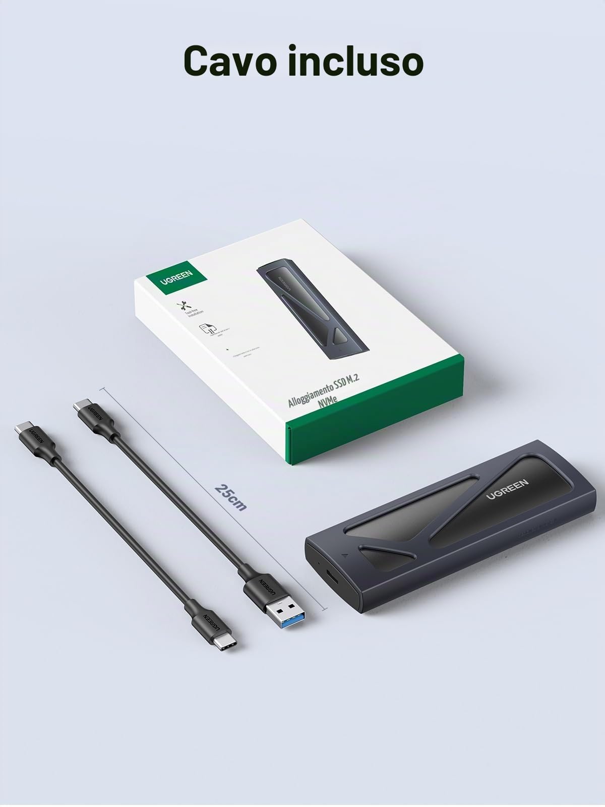 ugreen-case-ssd-m-2-nvme-pcie-usb-c-10gbps-2tb-installazione-senza-attrezzi image 5