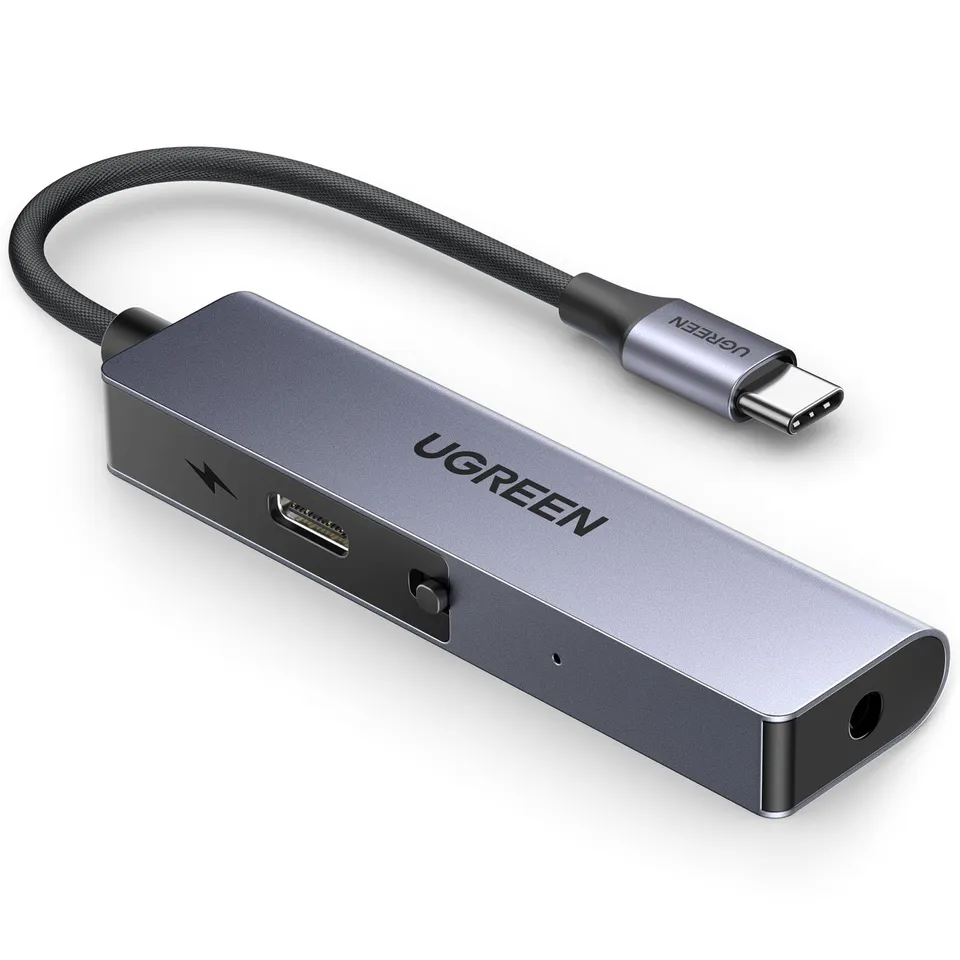 ugreen-adattatore-usb-c-2-in-1-jack-3-5mm-hi-res-32bit-384khz-pd-60w image 1