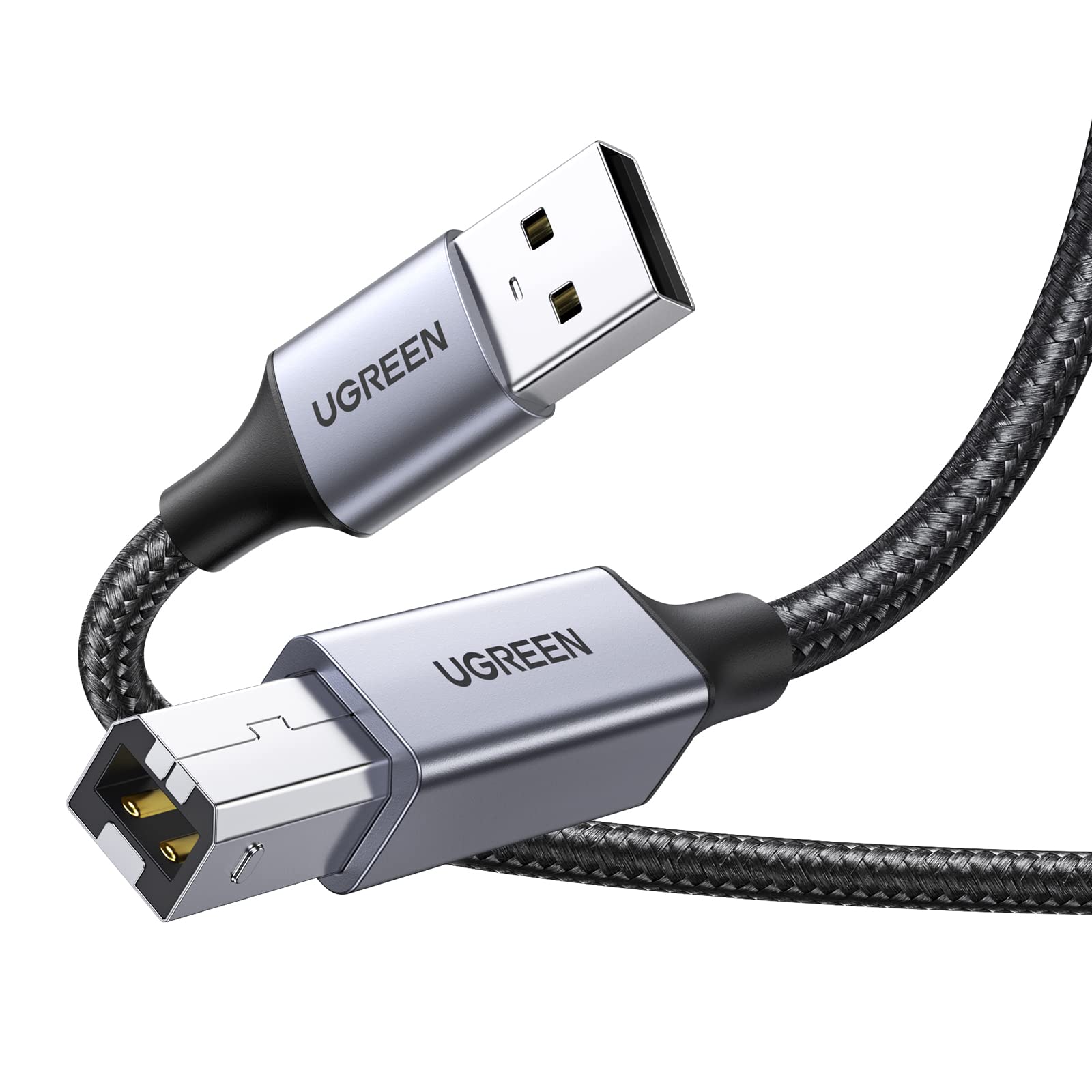 ugreen-cavo-stampante-usb-2-0-type-a-a-type-b-2m-nylon-alluminio image 1