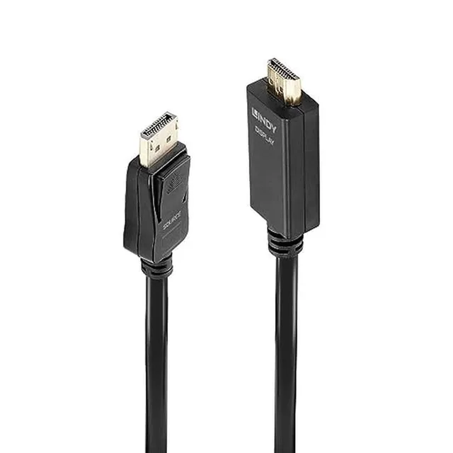 lindy-black-line-cavo-displayport-a-hdmi-1-4-1-metro-4k-30hz image 1
