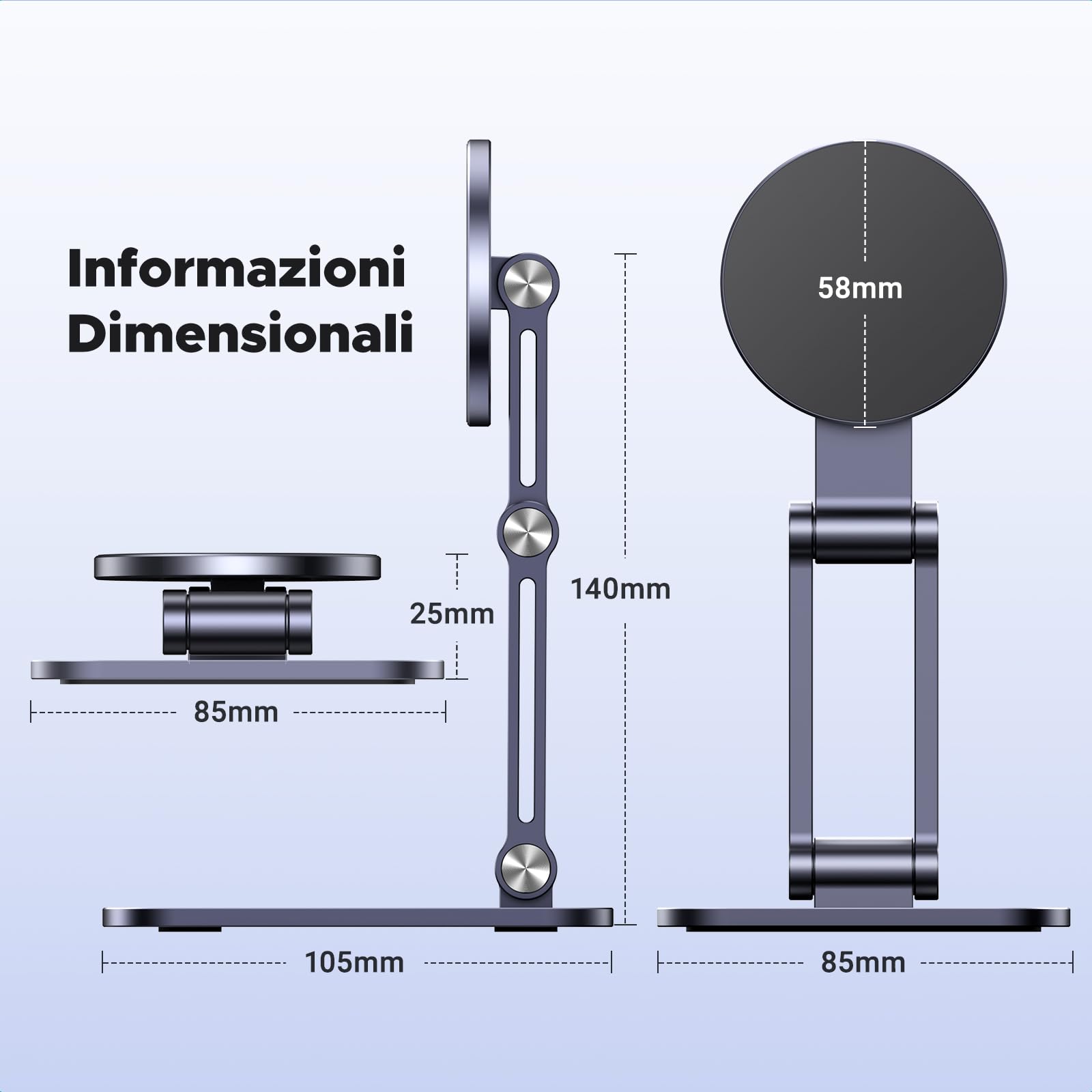 ugreen-supporto-magnetico-magsafe-da-tavolo-pieghevole-in-alluminio-argento-con- image 7