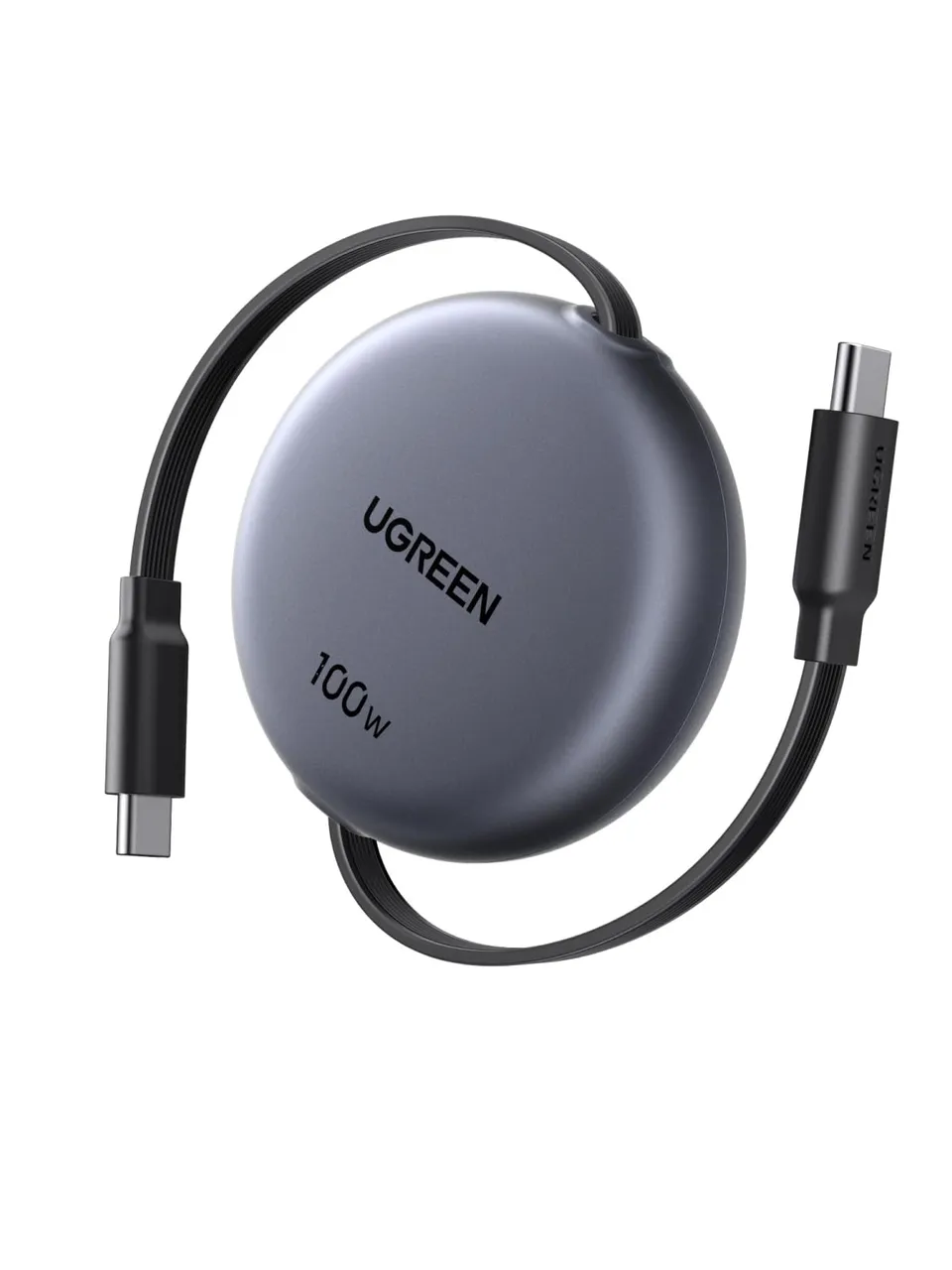 ugreen-nexode-cavo-usb-c-retrattile-100w-pd-ricarica-rapida-grigio image 1