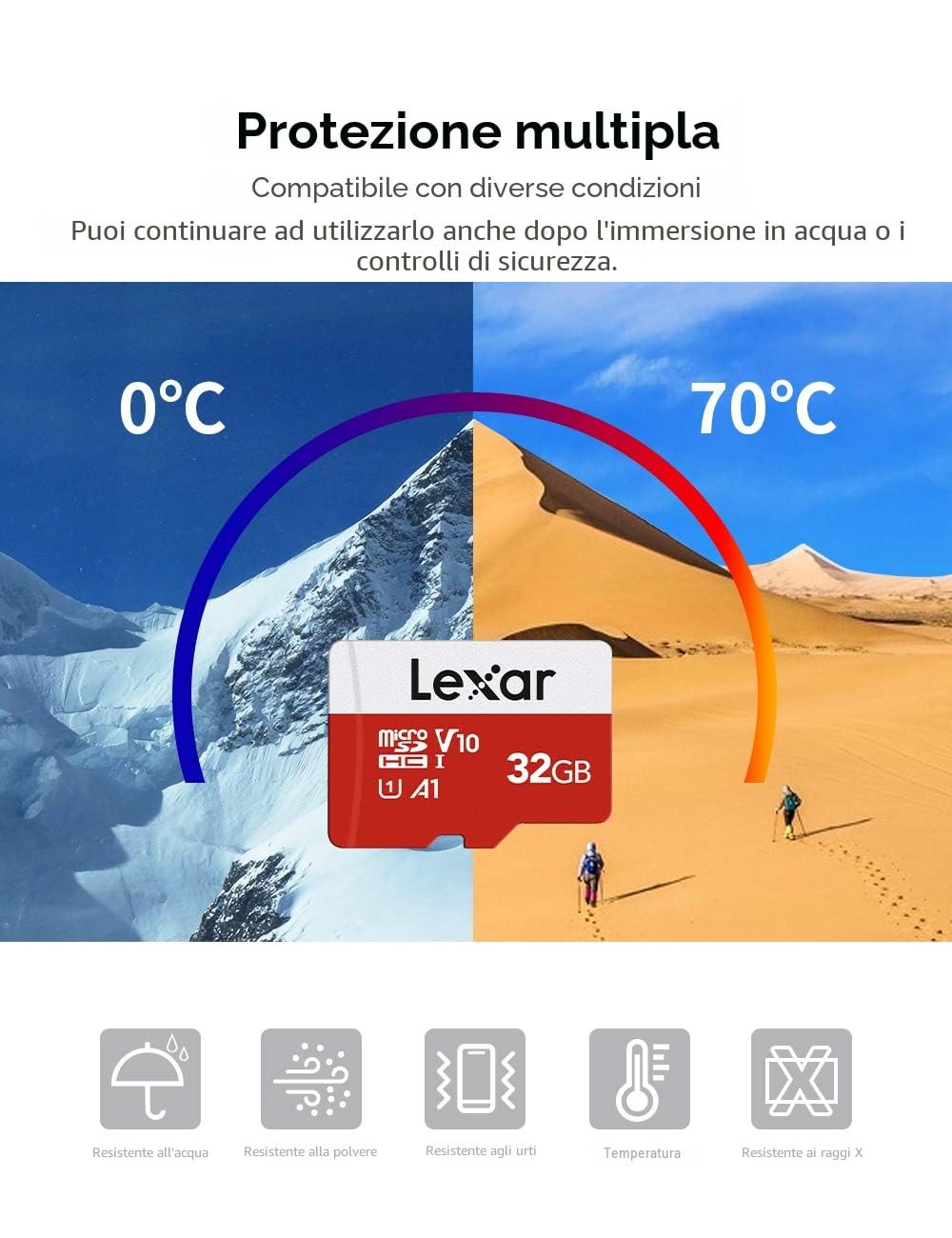 lexar-blue-series-scheda-micro-sd-32gb-2-pack-100mb-s-uhs-i-u1-a1-con-adattatori image 7