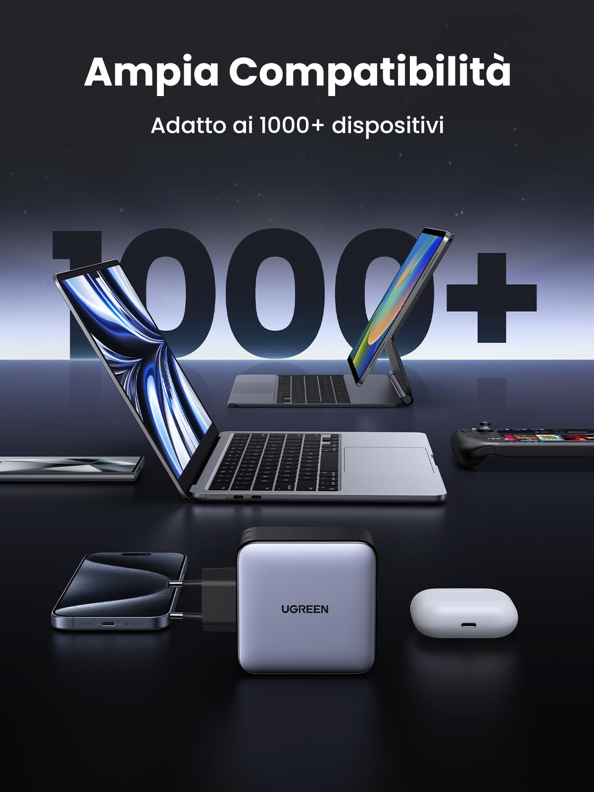 ugreen-nexode-100w-caricatore-usb-c-gan-5-porte-4-usb-c-usb-a image 7