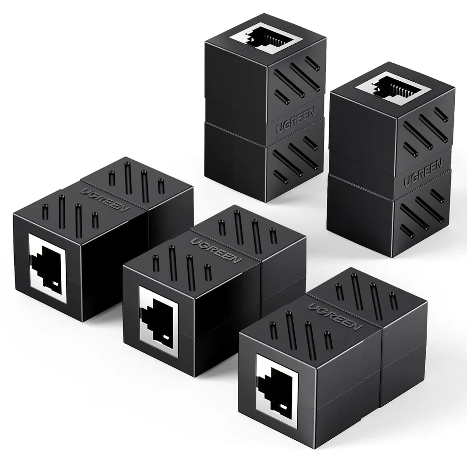 ugreen-accoppiatore-di-rete-rj45-femmina-femmina-cat-6-7-8-nero-5-pezzi image 1