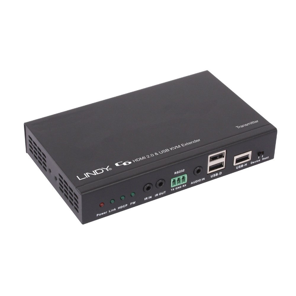 lindy-extender-hdbaset-2-0-kvm-hdmi-usb-cat-6-4k60 image 1