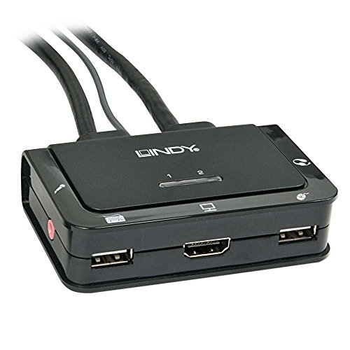 lindy-42340-kvm-switch-compact-hdmi-usb-e-audio-a-2-porte-con-cavi-1-5m image 4