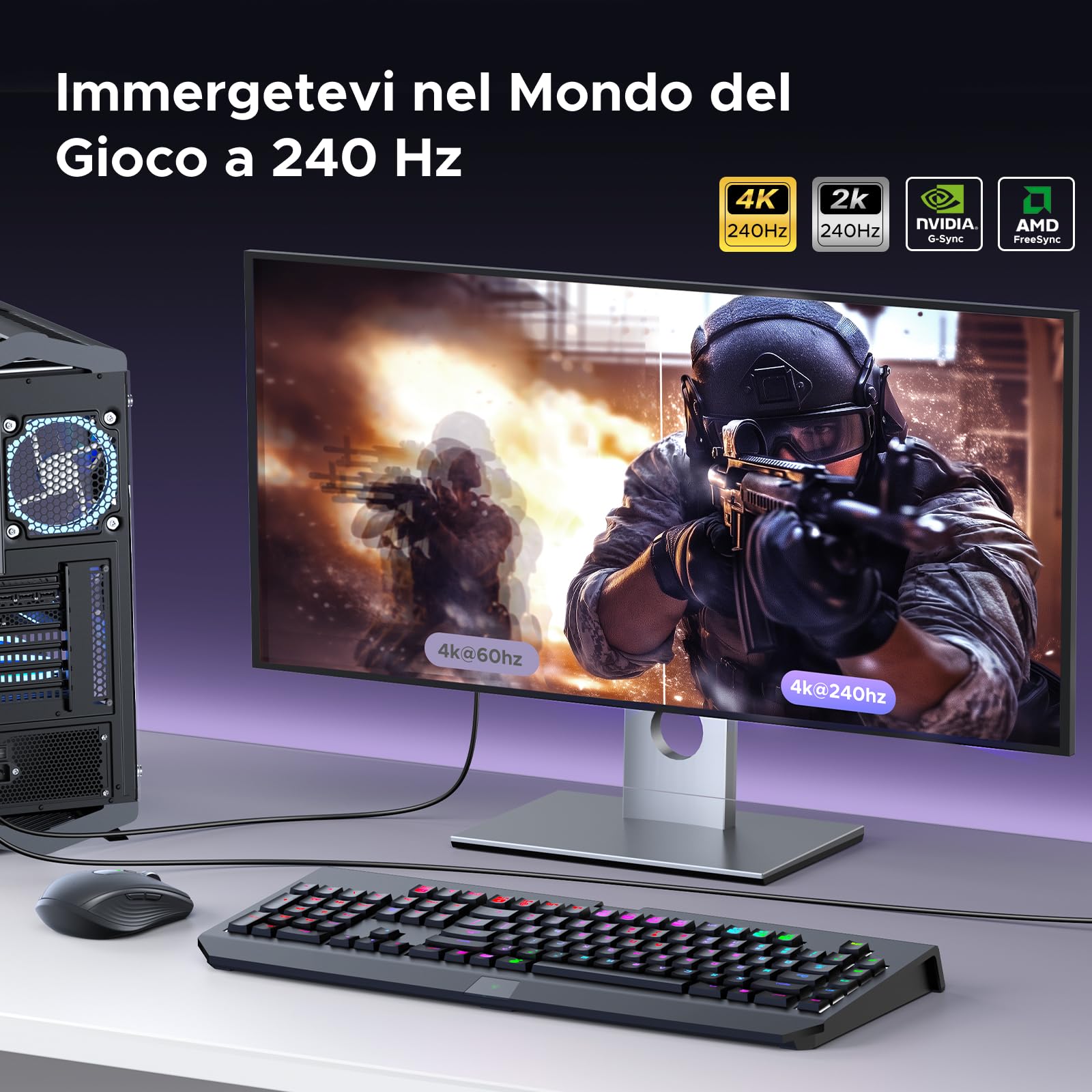 ugreen-adattatore-usb-c-a-displayport-1-4-8k-60hz-thunderbolt-vrr image 3