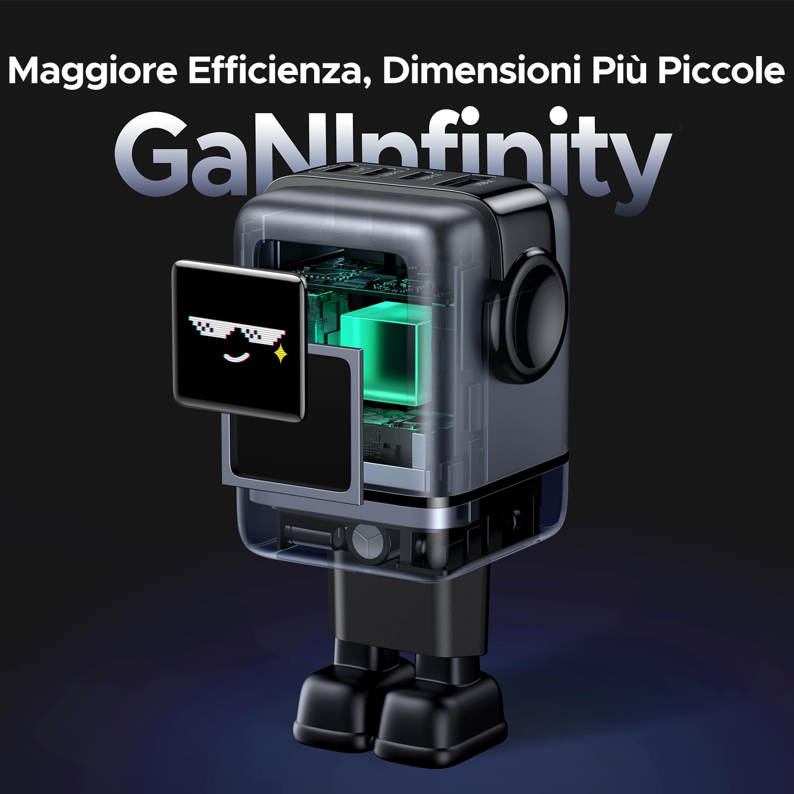 ugreen-uno-100w-gan-robot-caricatore-usb-c-4-porte-pd-3-0-pps-45w image 6