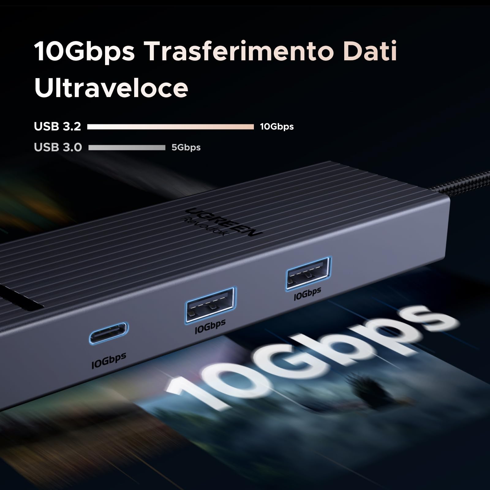 ugreen-revodok-pro-106-hub-usb-c-6-in-1-hdmi-4k-60hz-pd-100w-ethernet image 4