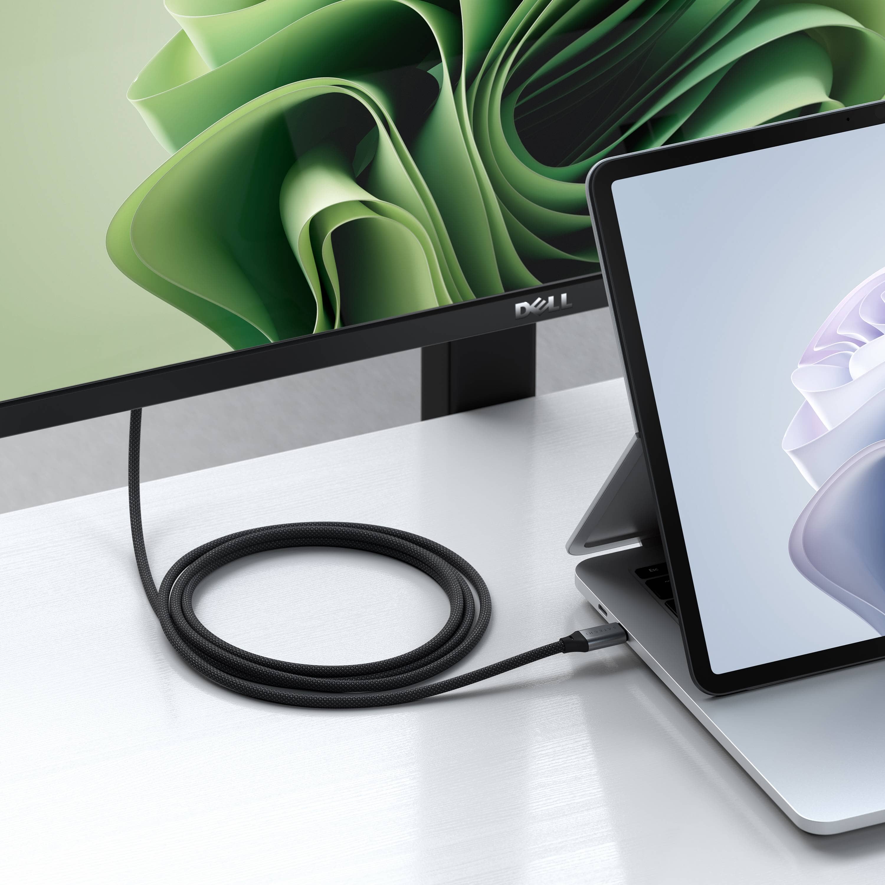 satechi-cavo-usb-c-a-hdmi-2-1-8k-2m-treccia-alluminio-4k-120hz-8k-60hz image 2