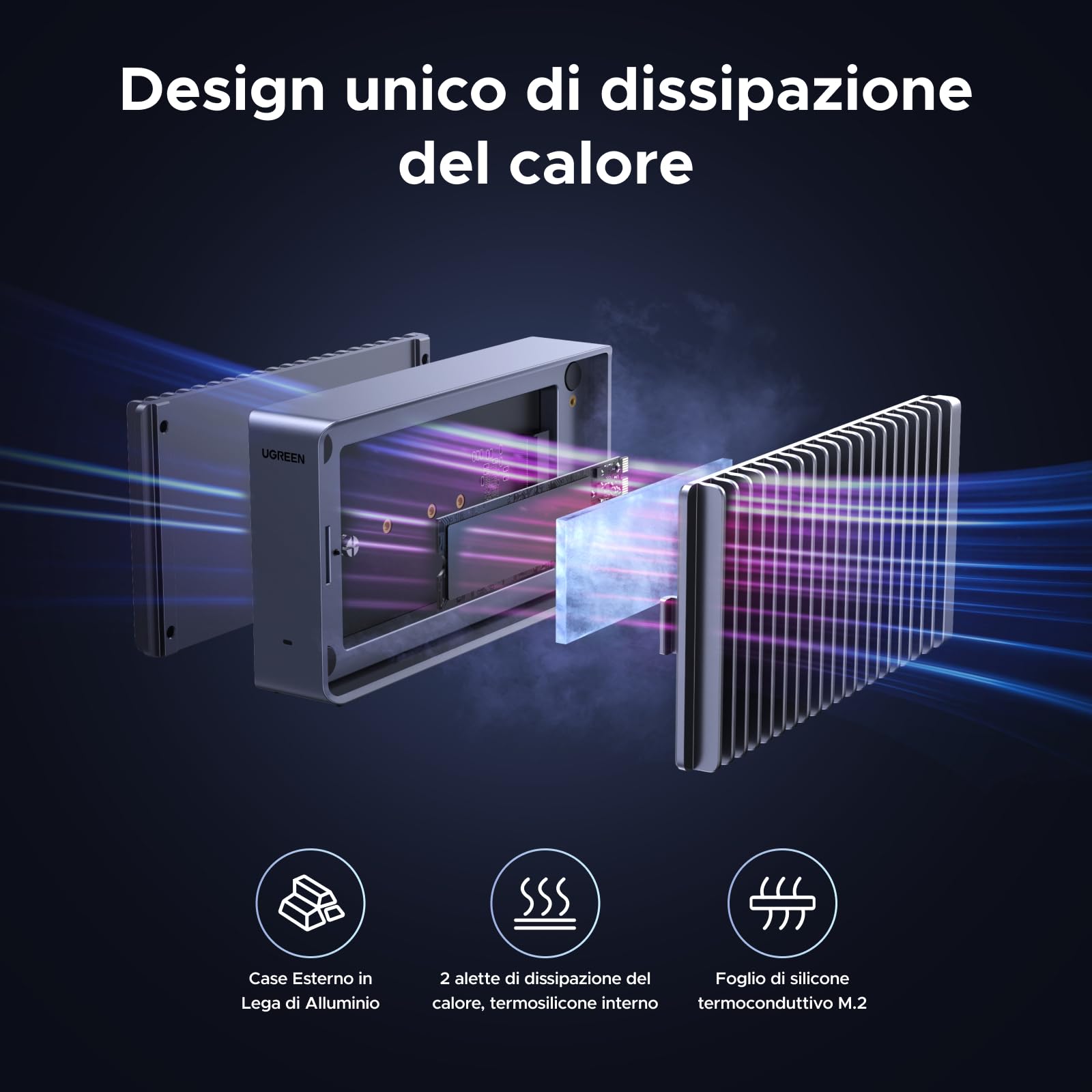 ugreen-case-ssd-m-2-nvme-usb4-40gbps-alluminio-per-thunderbolt-4-3 image 3