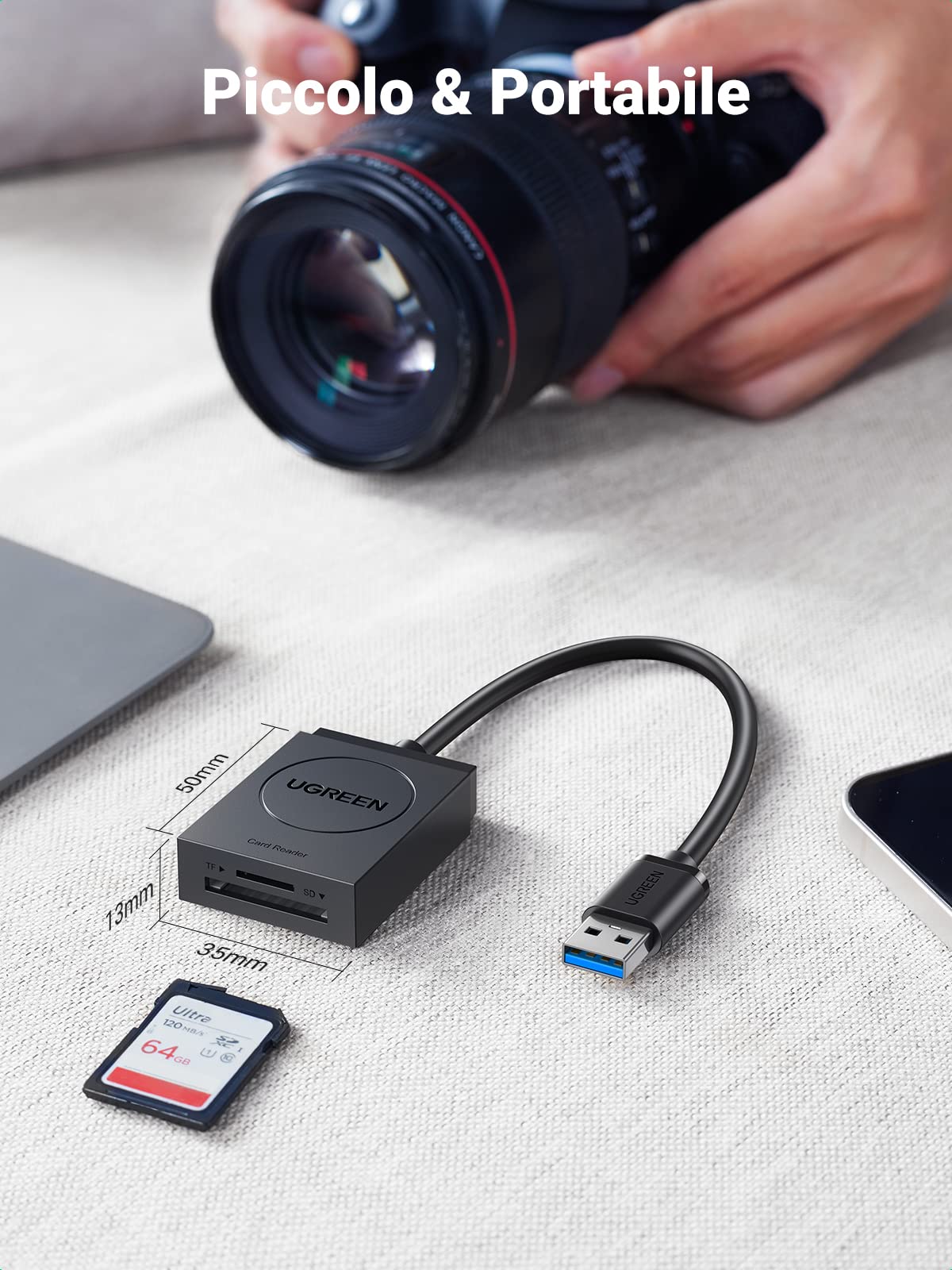 ugreen-lettore-schede-sd-microsd-usb-3-0-5gbps-doppio-slot image 7