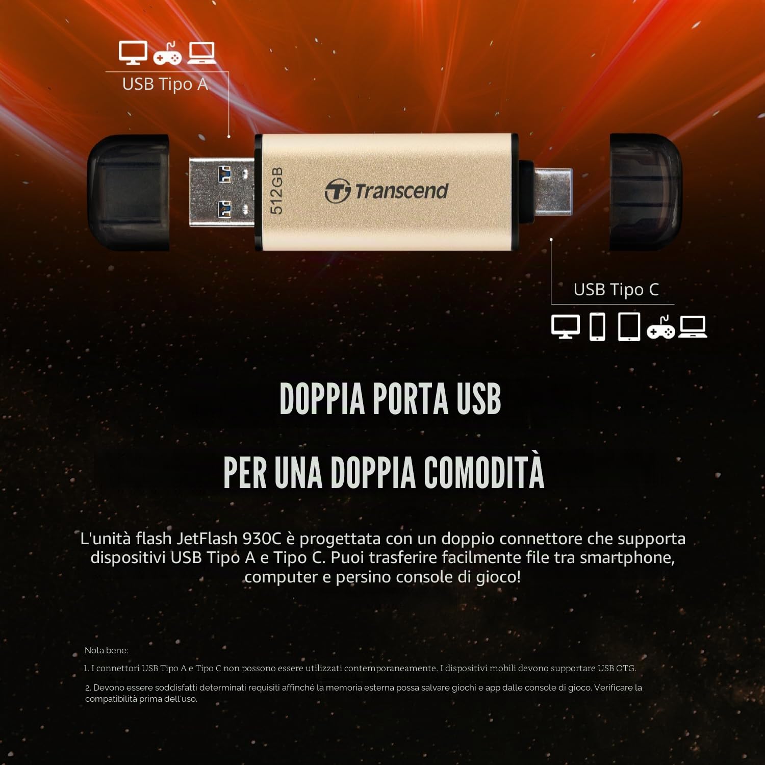 transcend-jetflash-930c-usb-3-2-gen-1-chiavetta-128gb-rosa-oro image 4