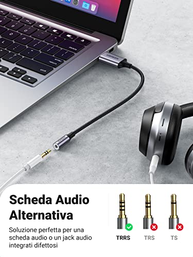 ugreen-adattatore-audio-usb-a-jack-3-5mm-25-cm-scheda-audio-esterna-24bit-96khz- image 8