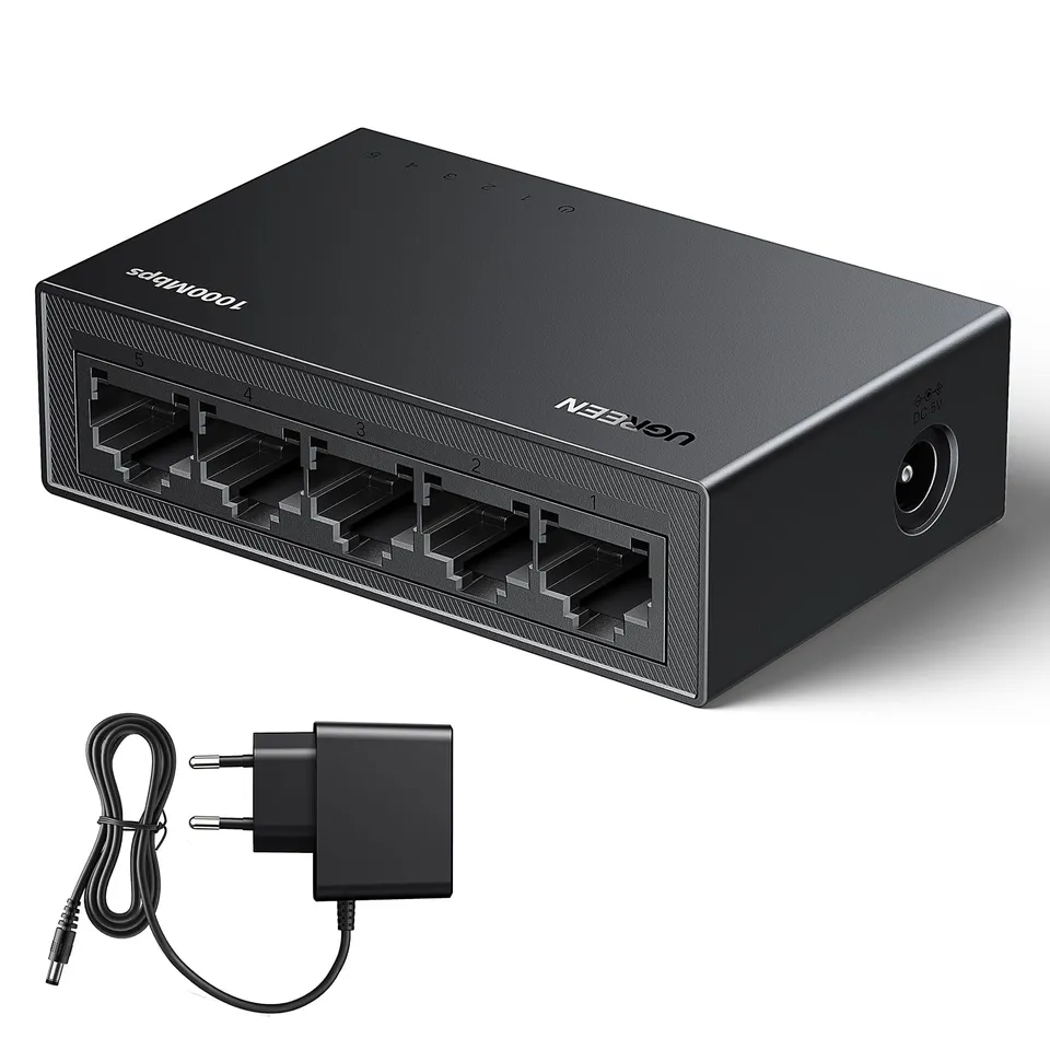 ugreen-switch-di-rete-ethernet-5-porte-gigabit-10-100-1000-mbps-rj45 image 1