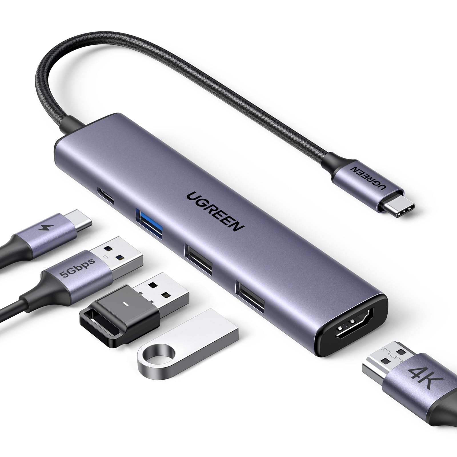 ugreen-revodok-105-hub-usb-c-5-in-1-hdmi-4k-30hz-pd-100w-5gbps image 1