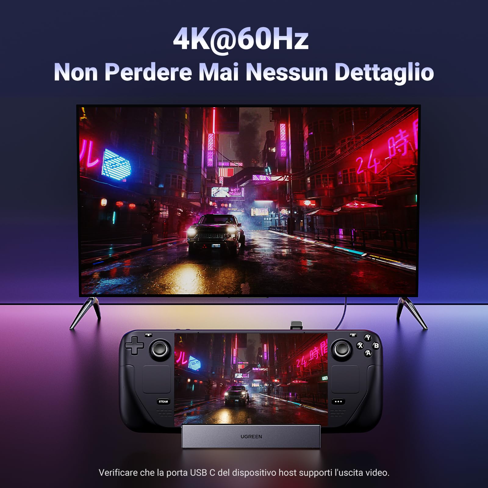 ugreen-docking-station-9-in-1-usb-c-con-supporto-per-steam-deck-rog-ally-legion- image 3