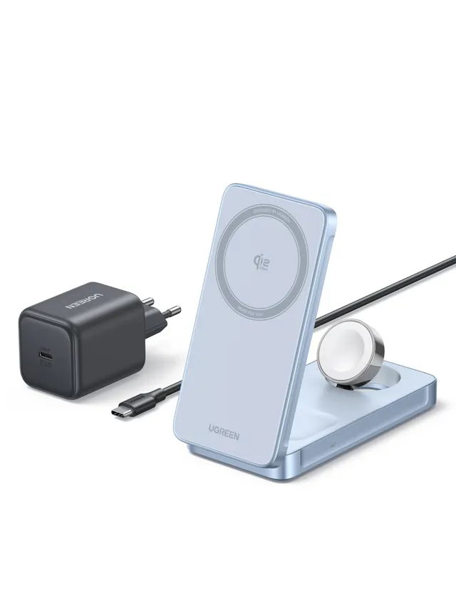ugreen-magflow-3-in-1-qi2-25w-stazione-ricarica-wireless-magsafe-pieghevole image 1