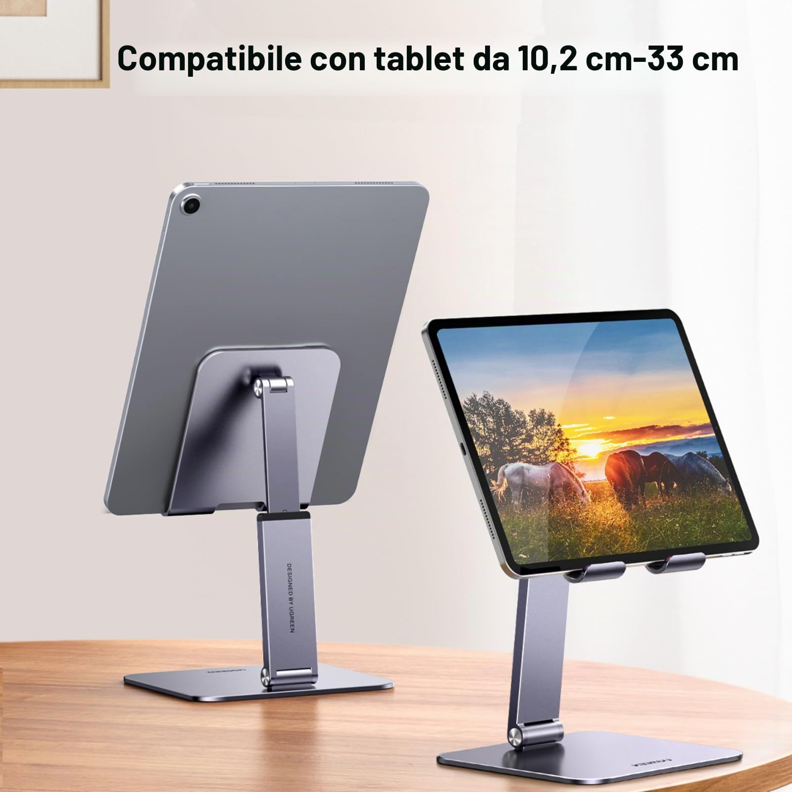 ugreen-supporto-tablet-e-telefono-da-tavolo-in-alluminio-fino-a-12-9 image 7