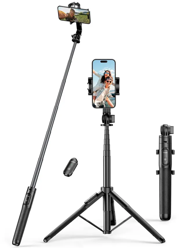 ugreen-treppiede-selfie-stick-bluetooth-3-in-1-estensibile-150cm-con-telecomando image 1